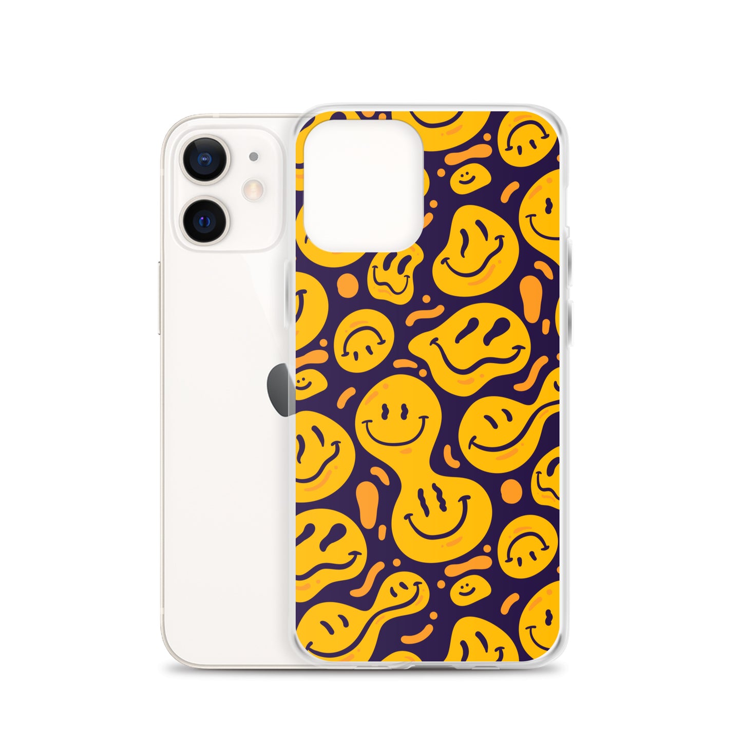 Distorted Smile Emoticon Pattern Clear Case for iPhone®