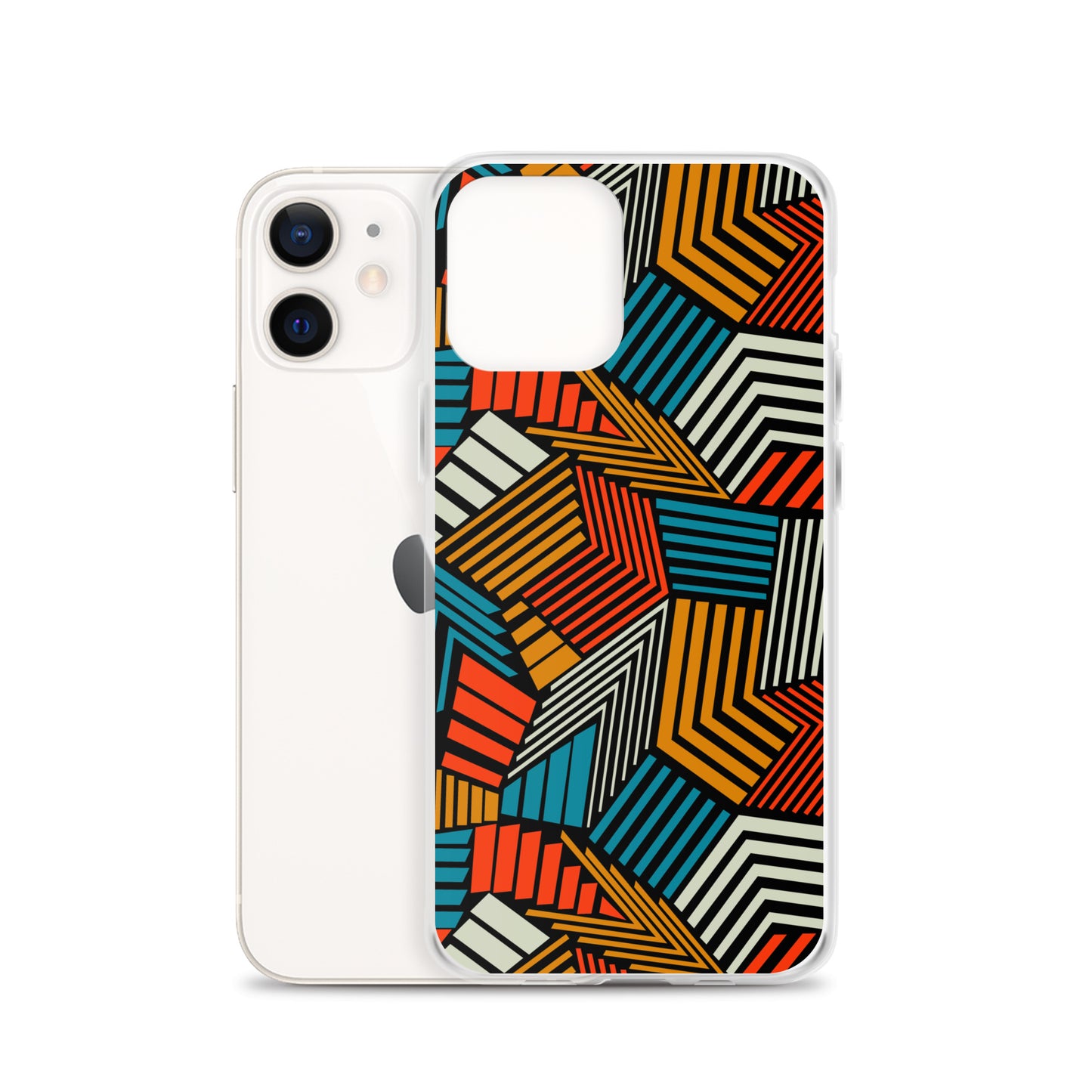 Seamless Abstract Pattern Depicting Colored Lines Clear Case for iPhone®