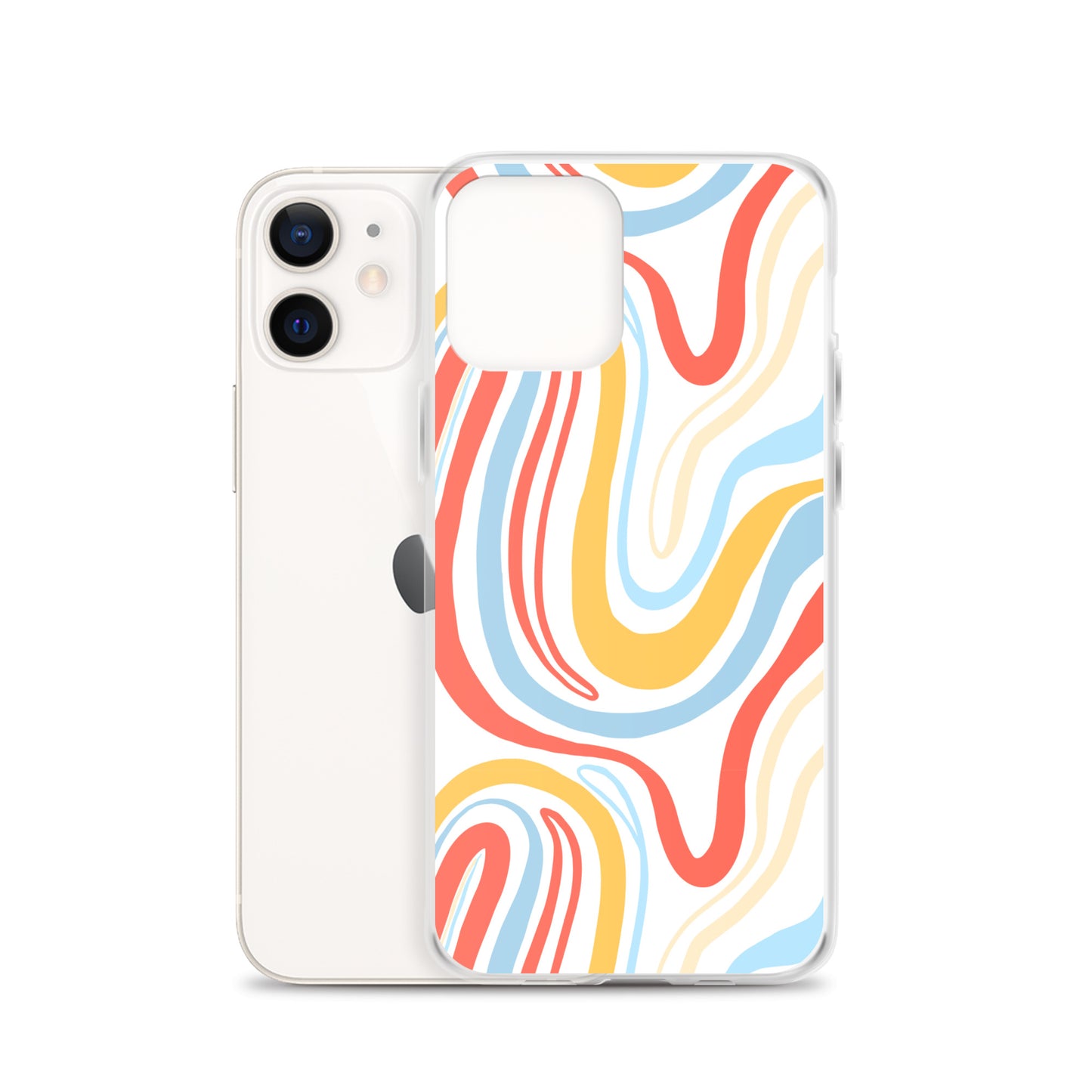 Colorful Wavy Pattern Clear Case for iPhone®
