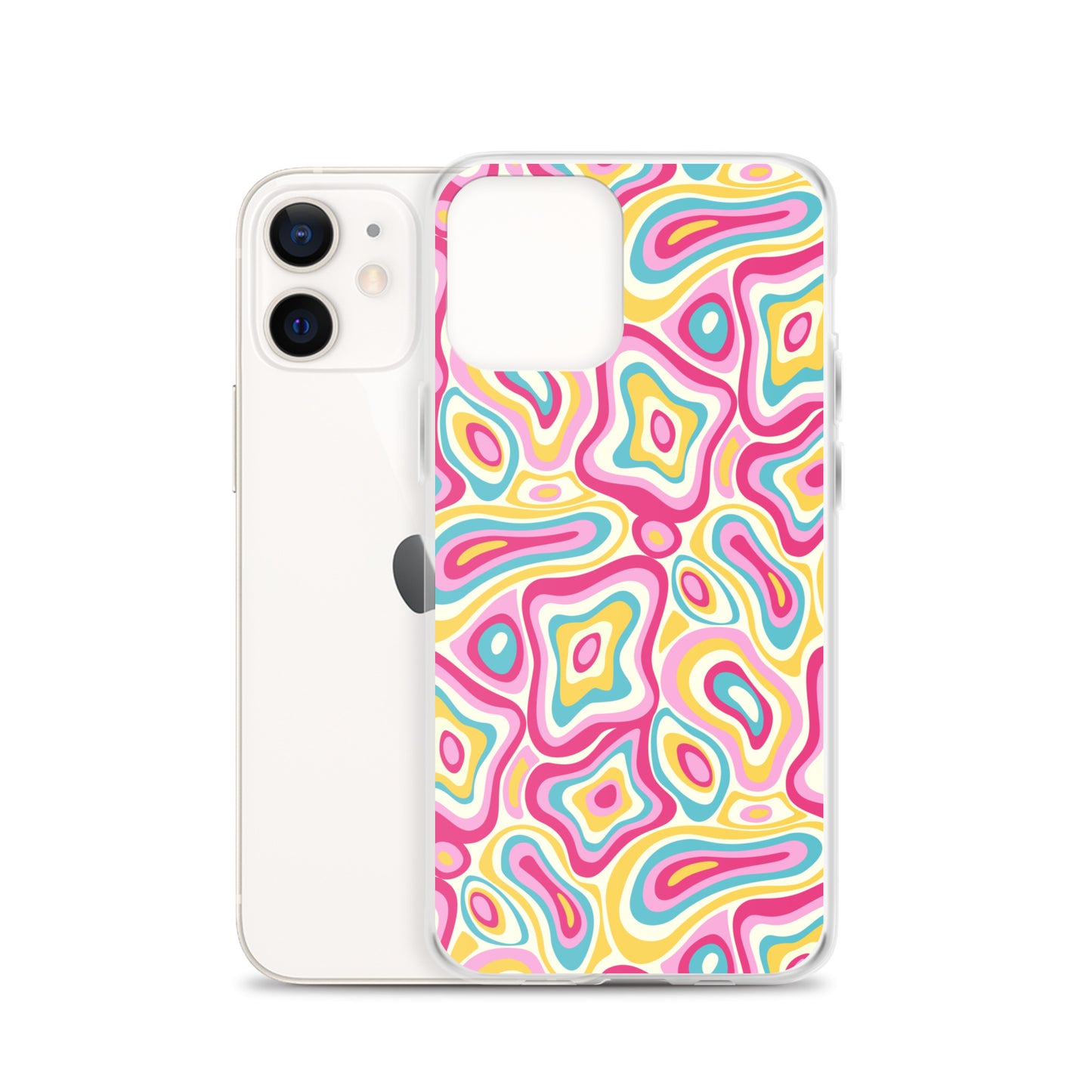 Colorful Groovy Psychedelic Pattern Clear Case for iPhone®