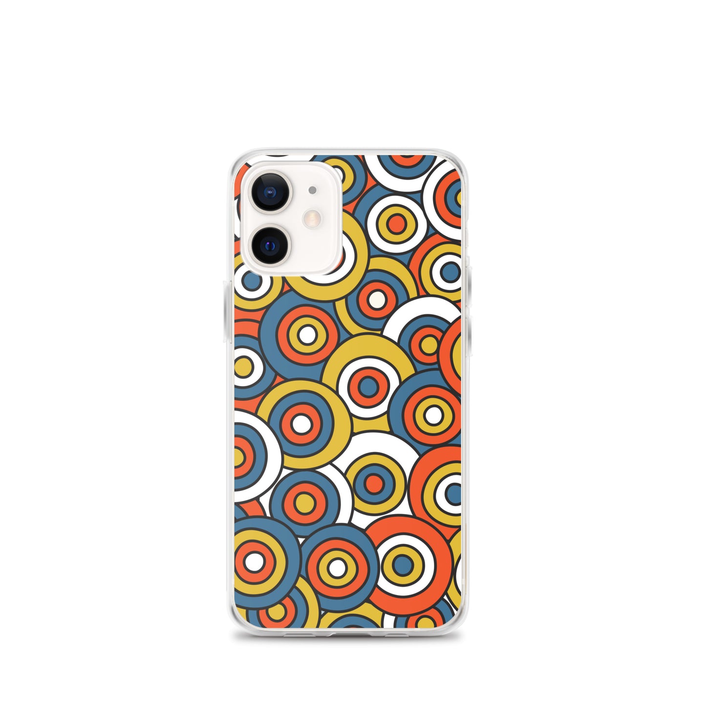Retro Colored Circles Pattern Clear Case for iPhone®