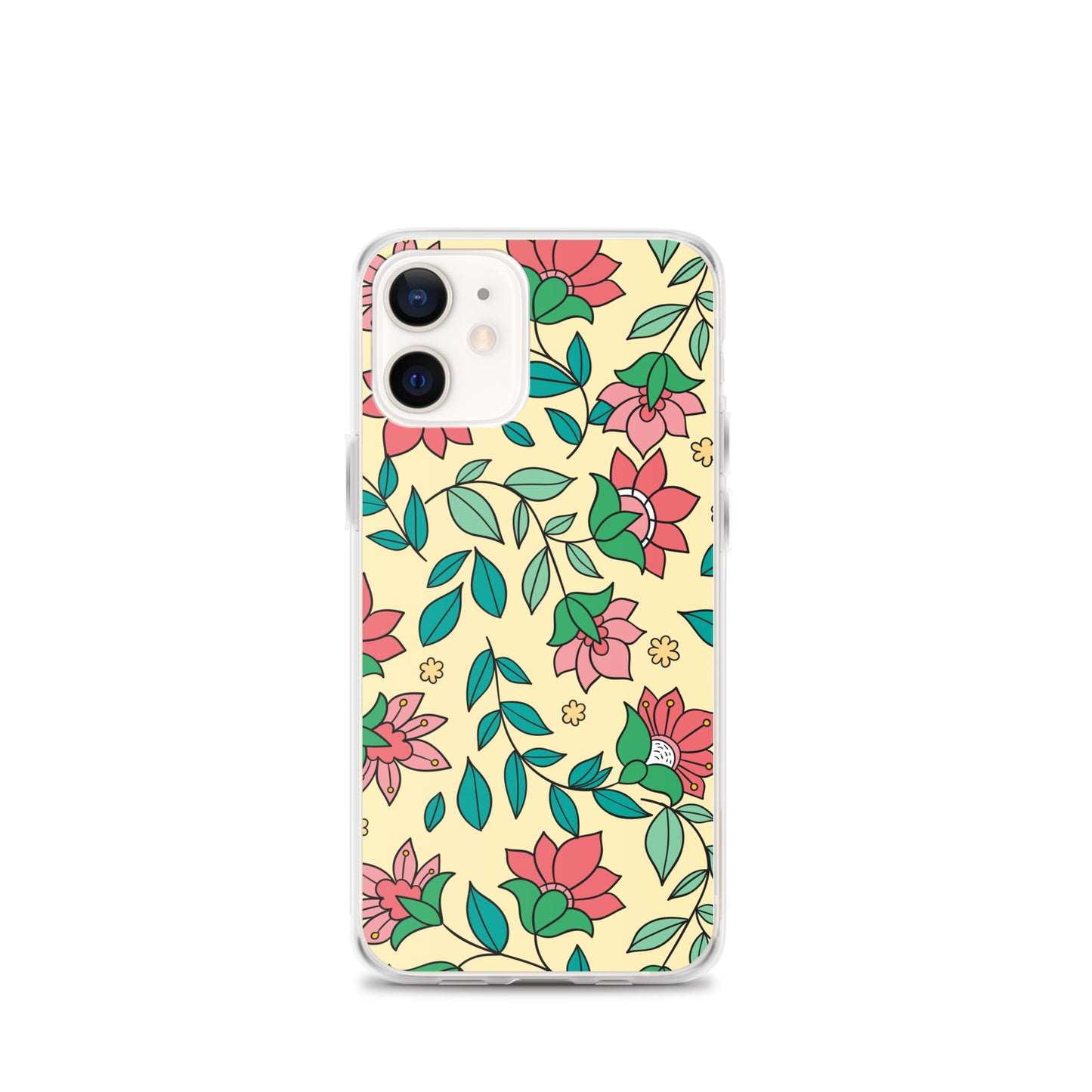 Elegant Flower And Leaves Decorative Pattern Clear Case for iPhone®