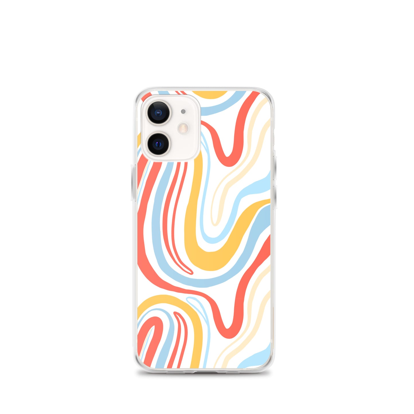 Colorful Wavy Pattern Clear Case for iPhone®
