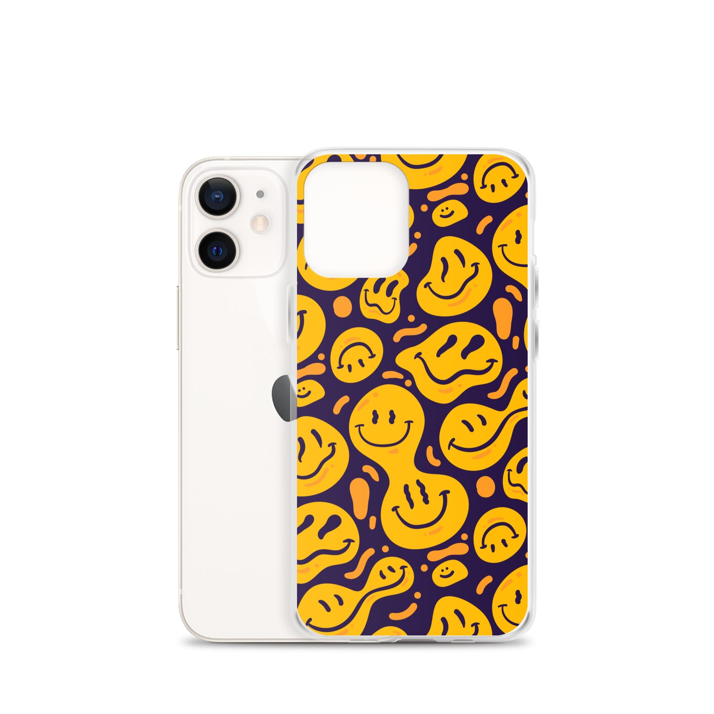 Distorted Smile Emoticon Pattern Clear Case for iPhone®