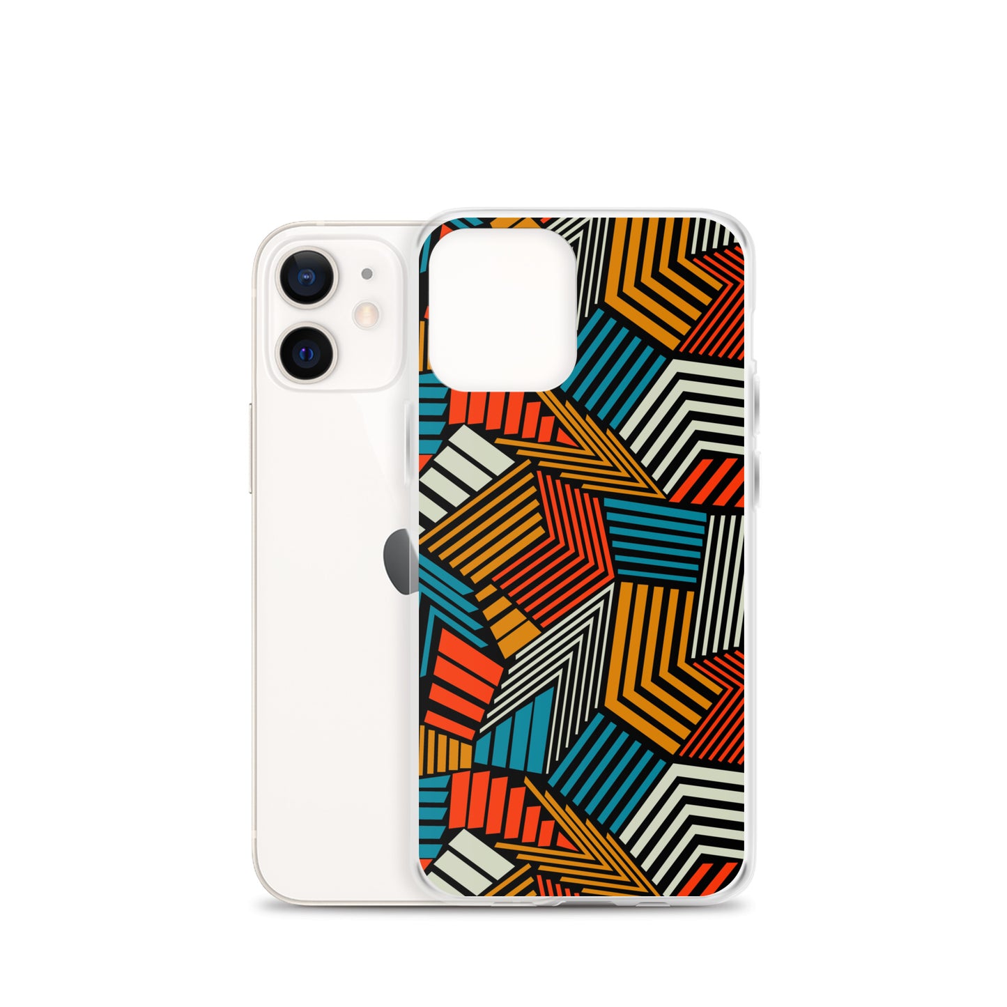 Seamless Abstract Pattern Depicting Colored Lines Clear Case for iPhone®
