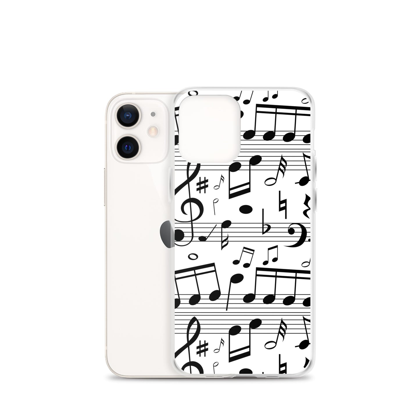 Seamless Music Notes Scales Clear Case for iPhone®
