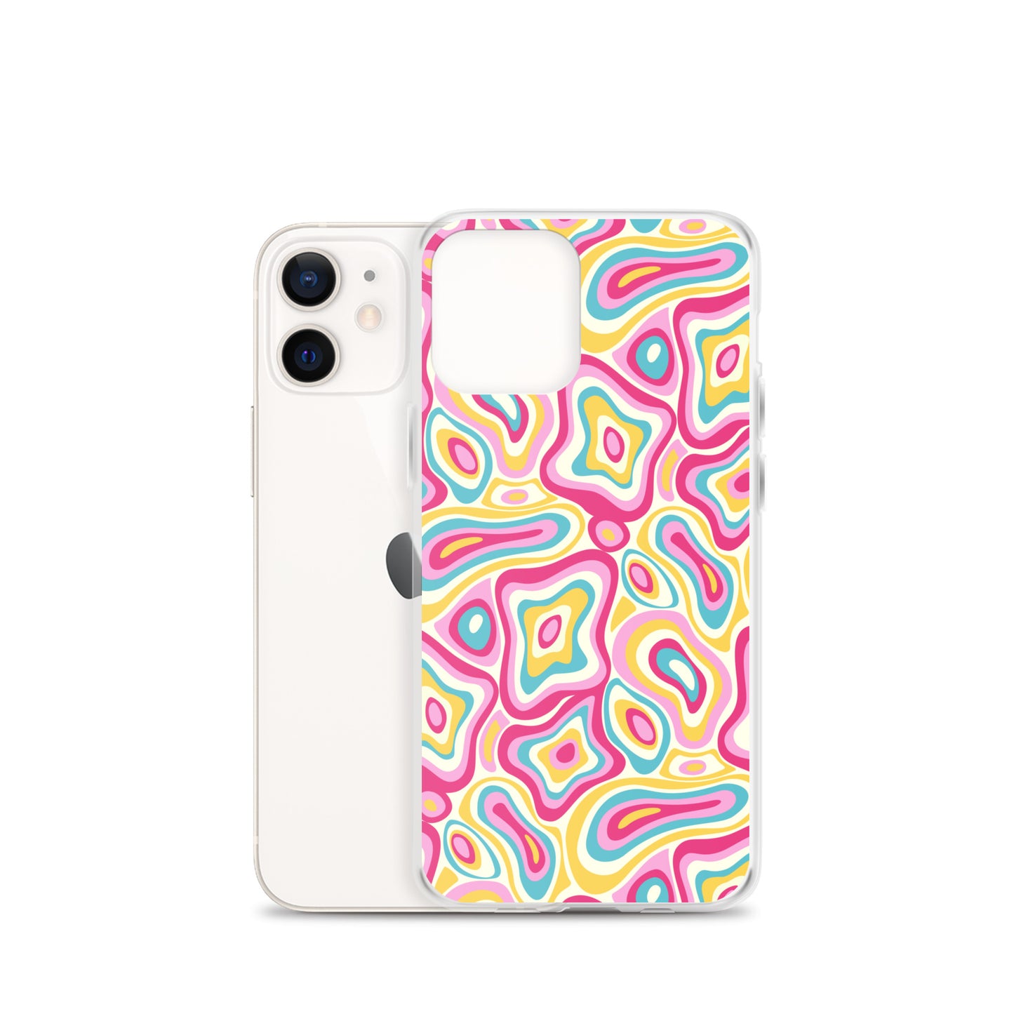 Colorful Groovy Psychedelic Pattern Clear Case for iPhone®