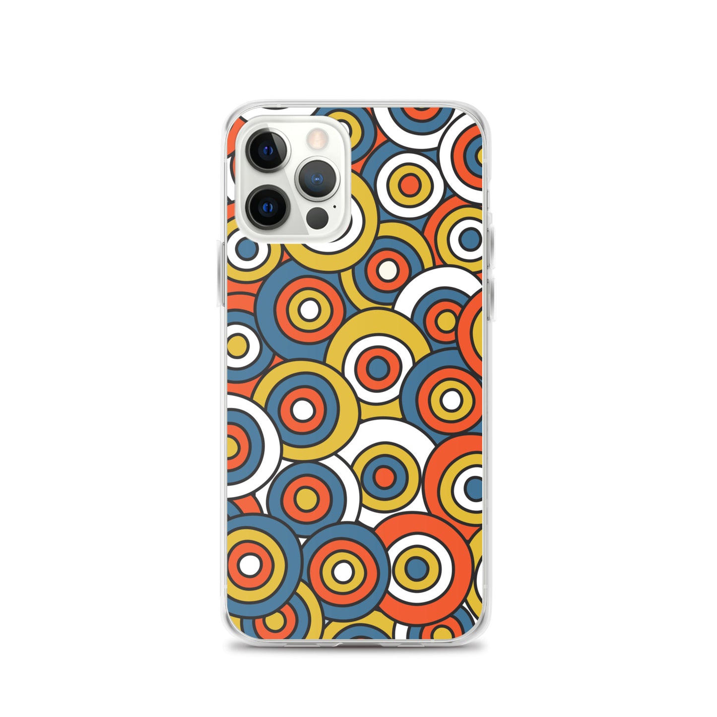 Retro Colored Circles Pattern Clear Case for iPhone®