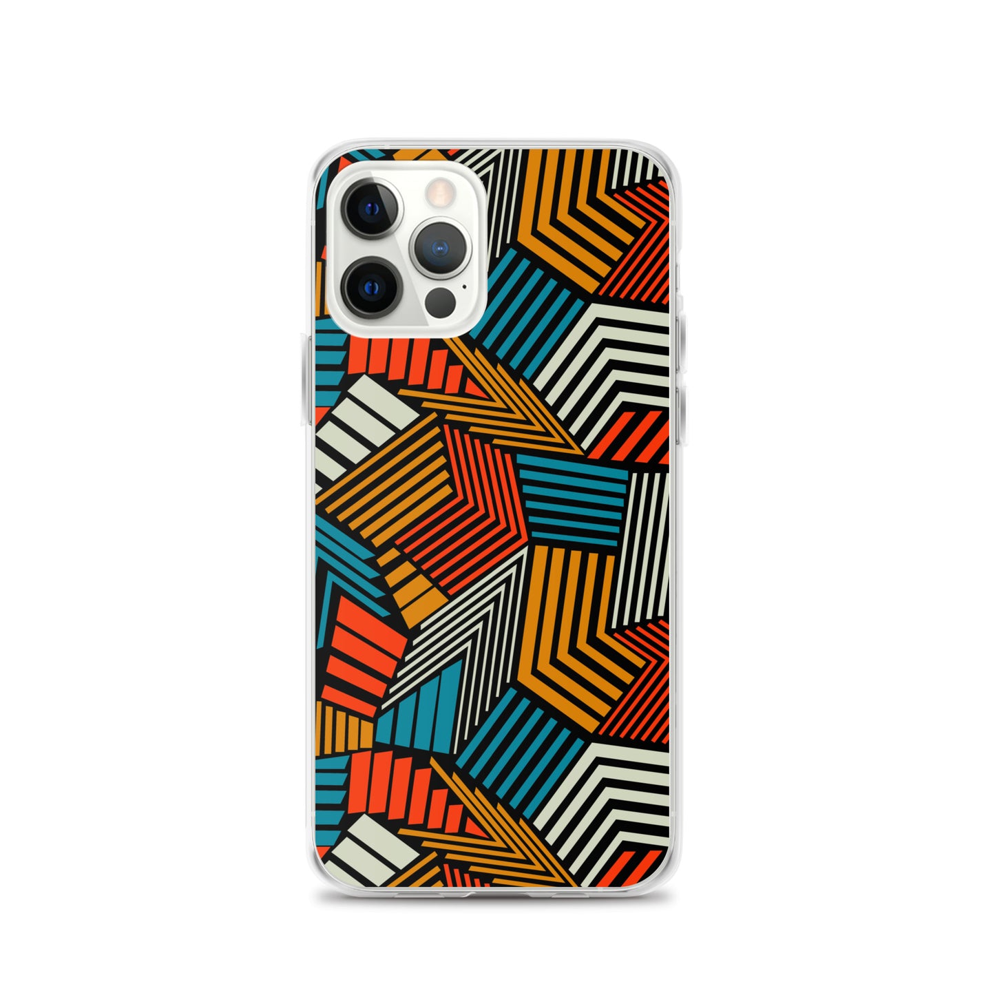 Seamless Abstract Pattern Depicting Colored Lines Clear Case for iPhone®