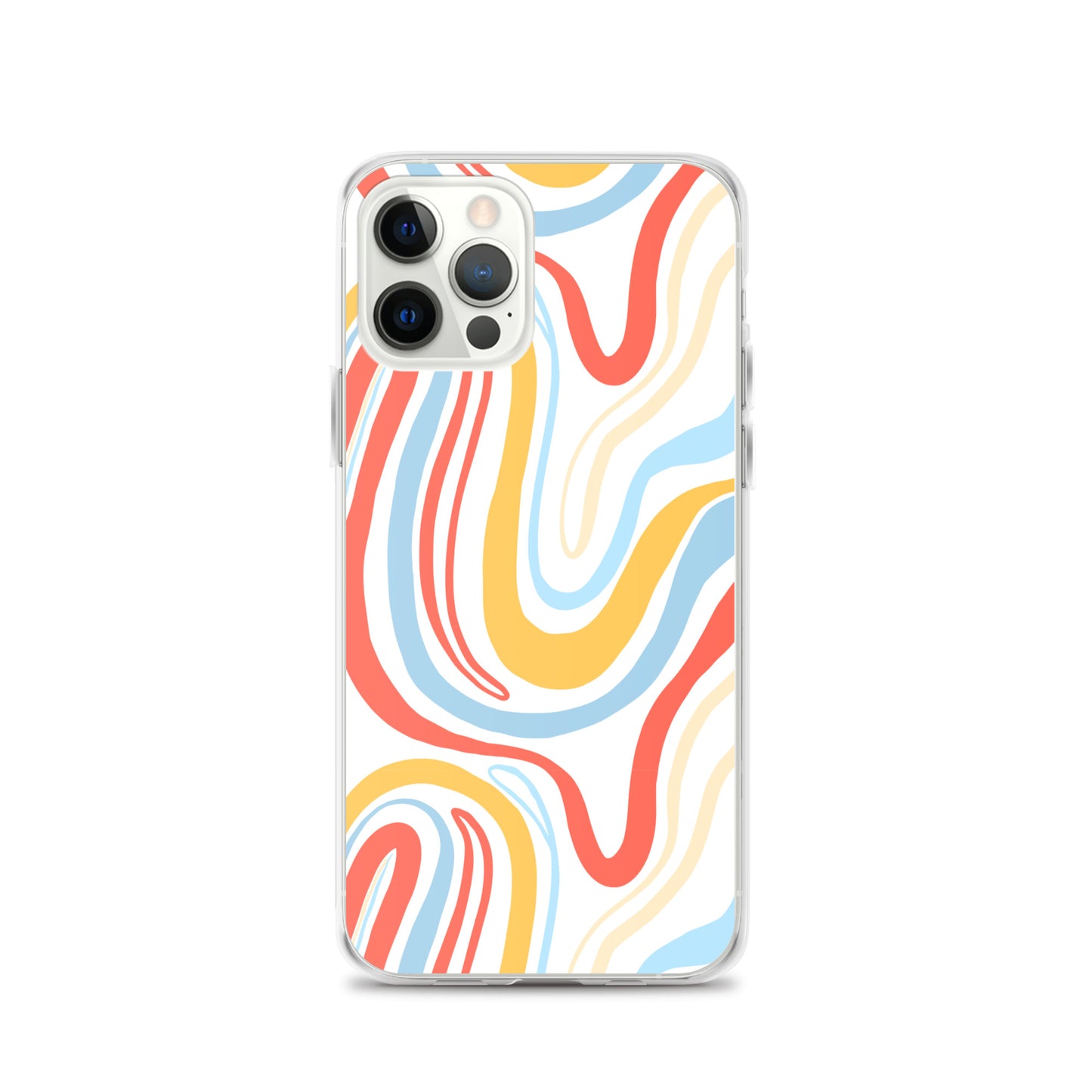 Colorful Wavy Pattern Clear Case for iPhone®
