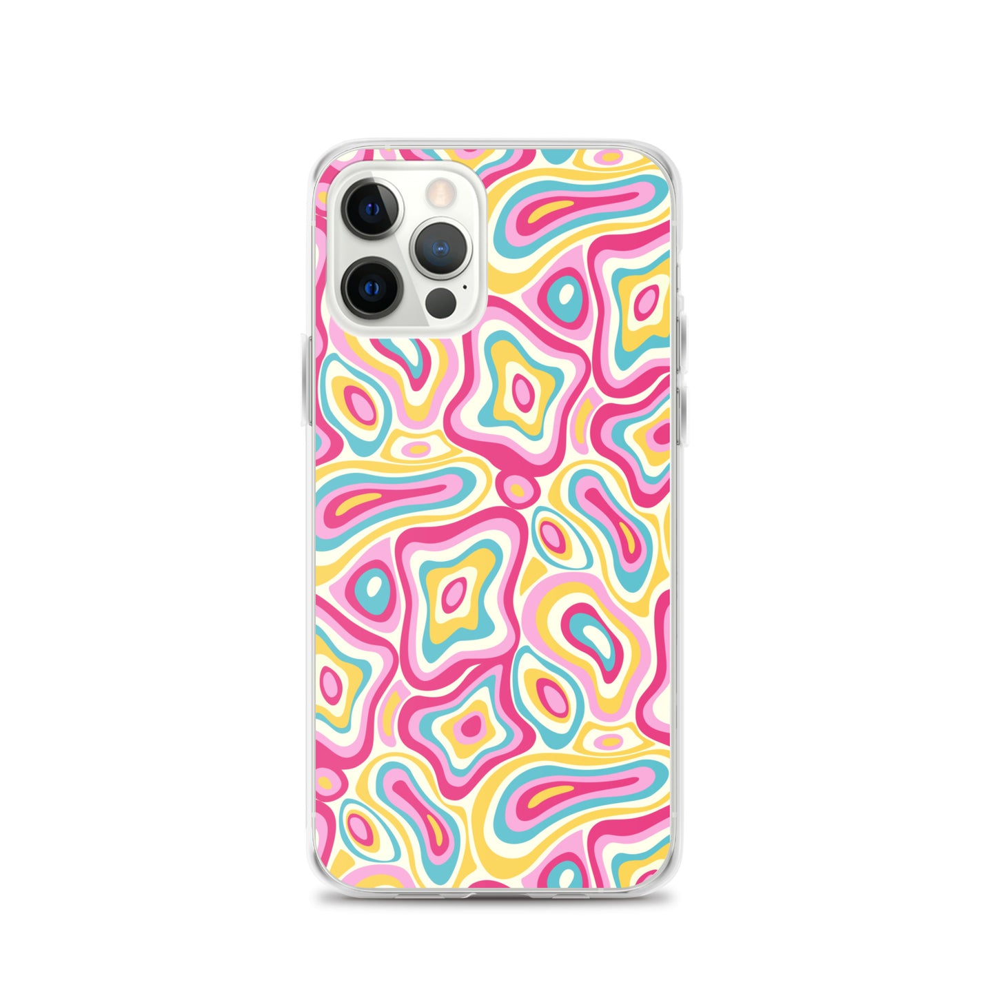 Colorful Groovy Psychedelic Pattern Clear Case for iPhone®