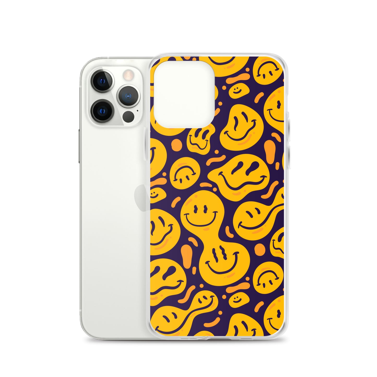 Distorted Smile Emoticon Pattern Clear Case for iPhone®