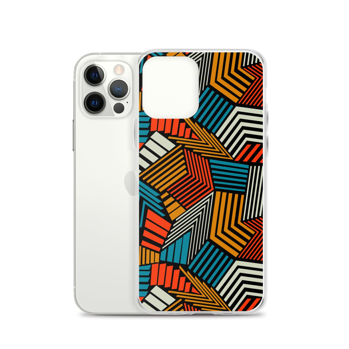 Seamless Abstract Pattern Depicting Colored Lines Clear Case for iPhone®