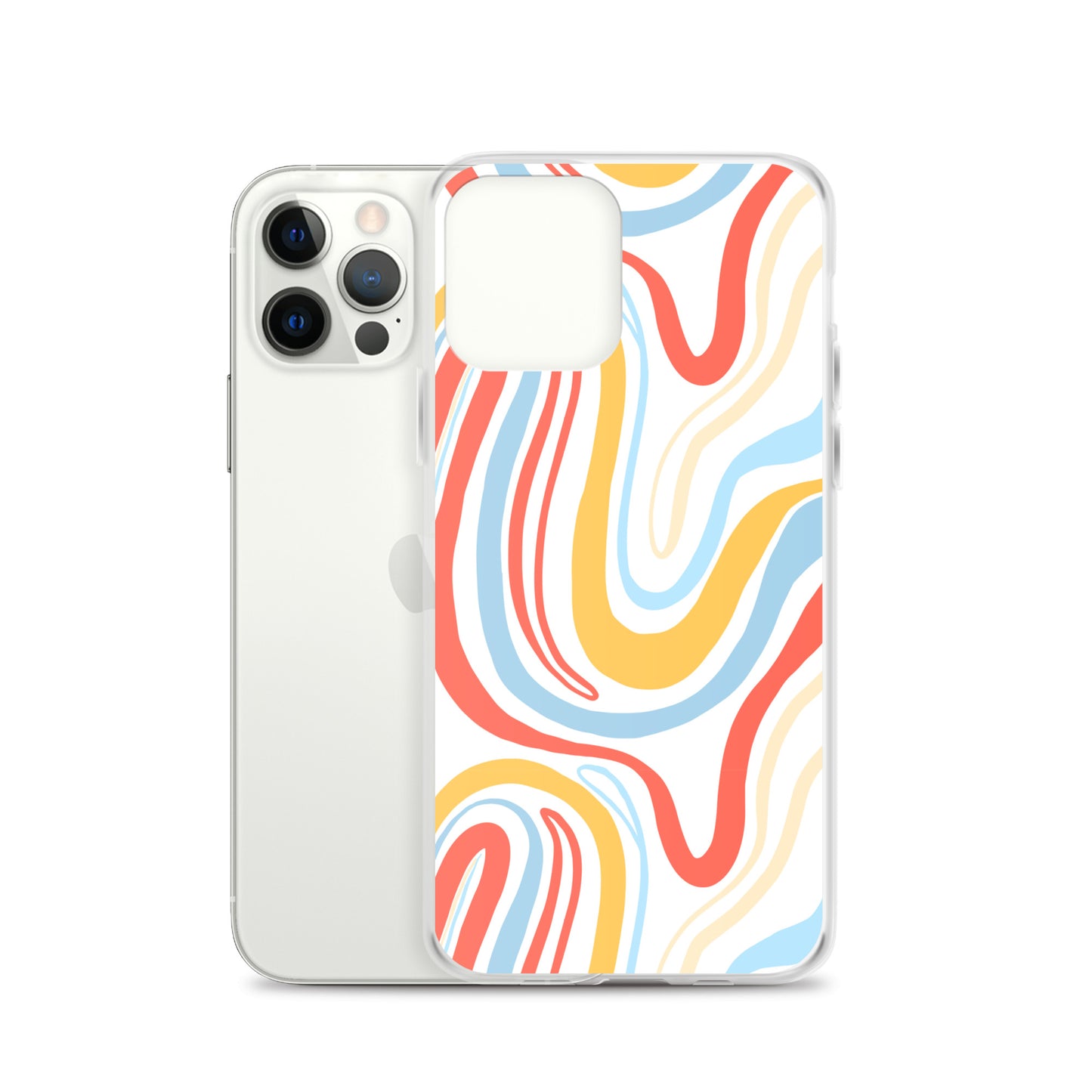 Colorful Wavy Pattern Clear Case for iPhone®