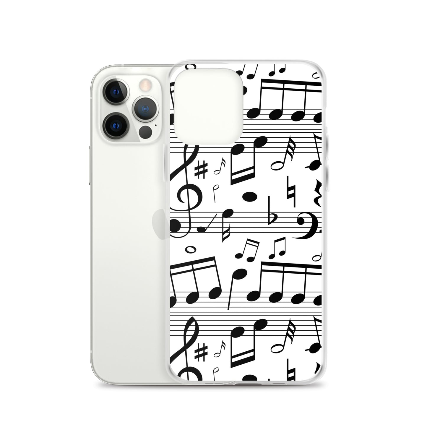 Seamless Music Notes Scales Clear Case for iPhone®