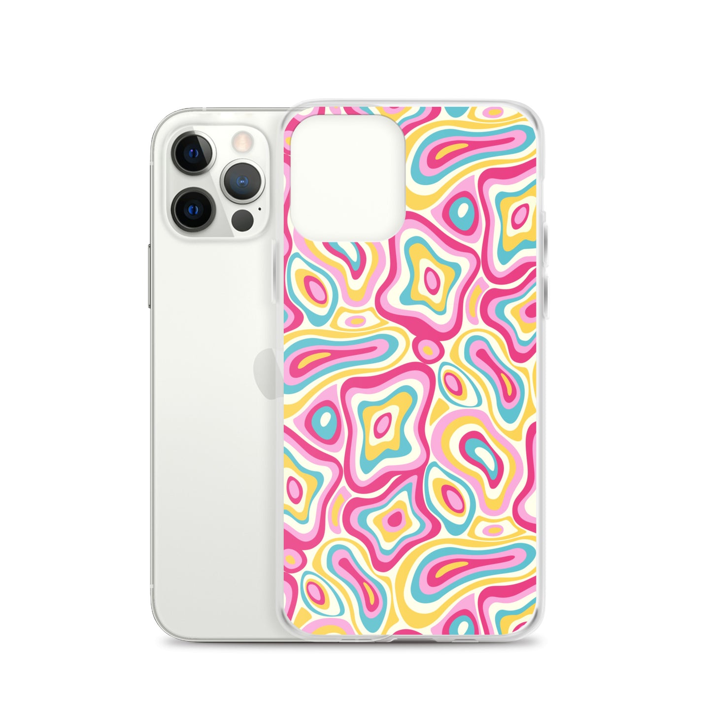 Colorful Groovy Psychedelic Pattern Clear Case for iPhone®