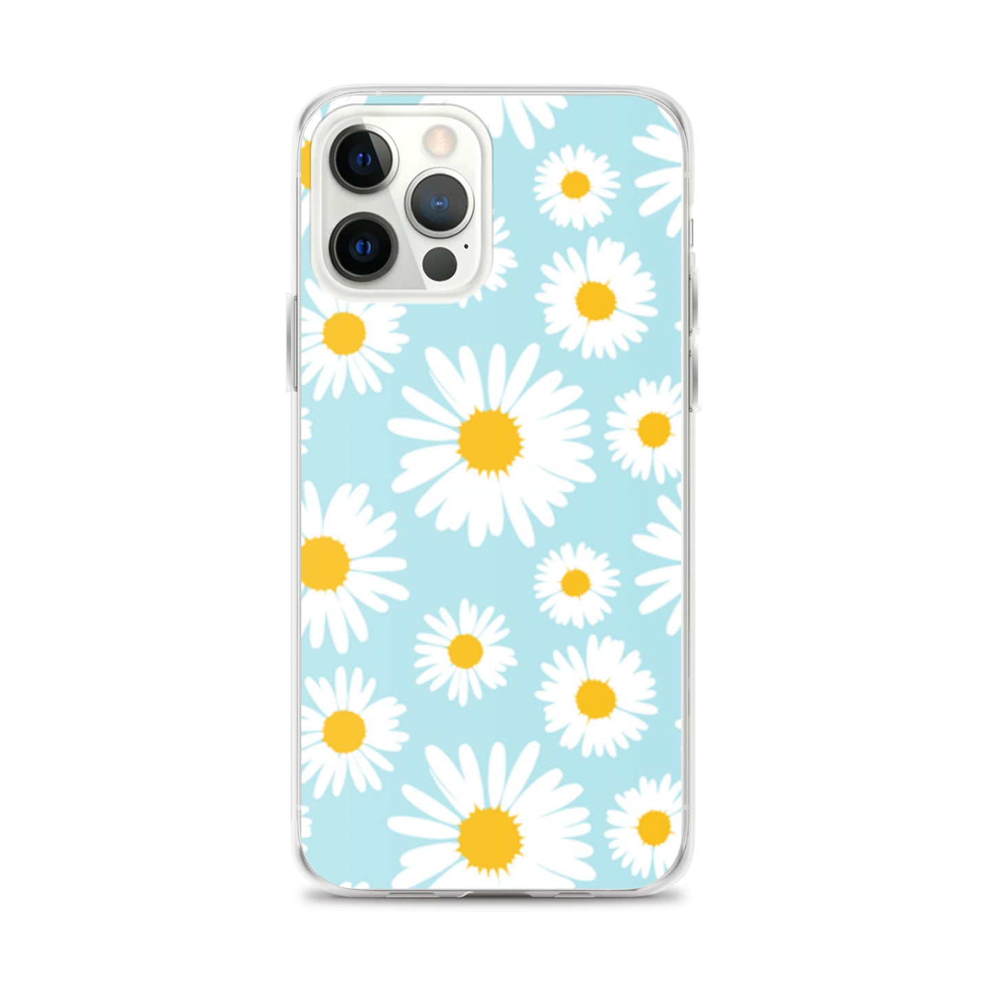 Lilly Flower Pattern Clear Case for iPhone