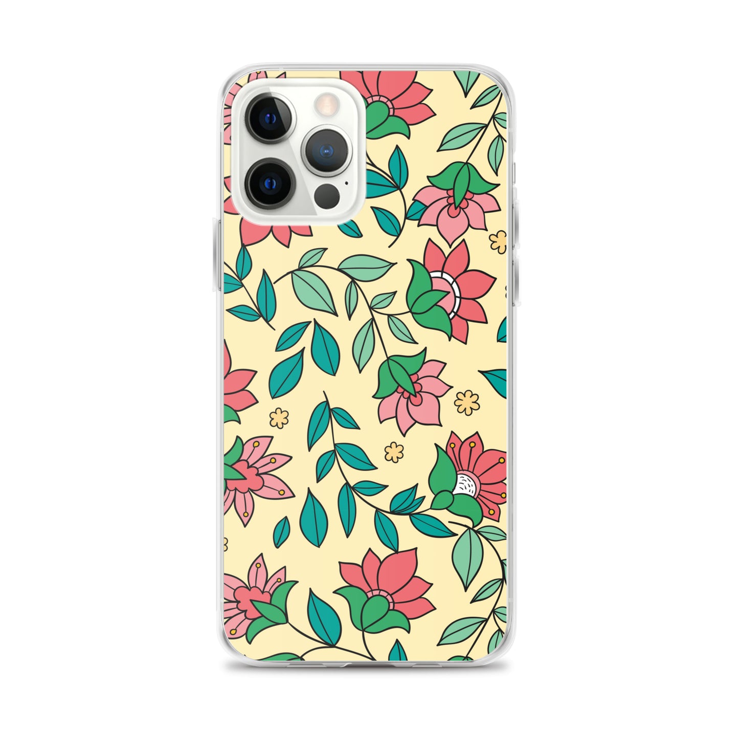 Elegant Flower And Leaves Decorative Pattern Clear Case for iPhone®