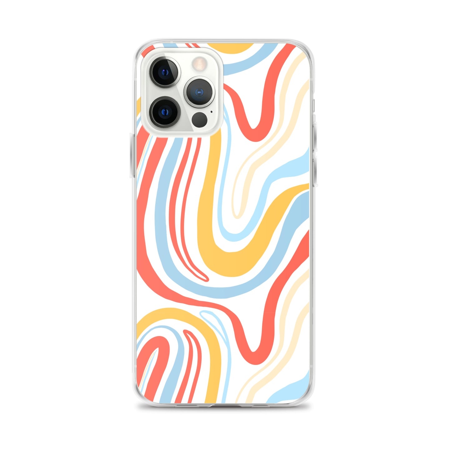Colorful Wavy Pattern Clear Case for iPhone®
