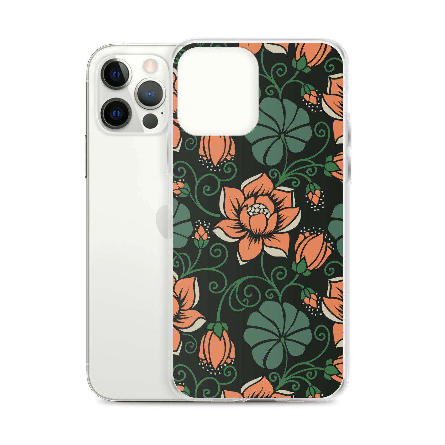 Elegant Flower Seamless Pattern Clear Case for iPhone®