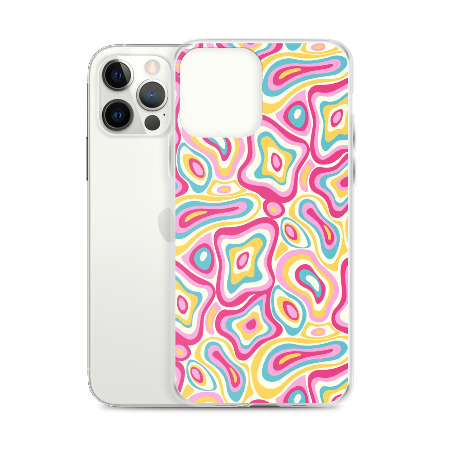 Colorful Groovy Psychedelic Pattern Clear Case for iPhone®