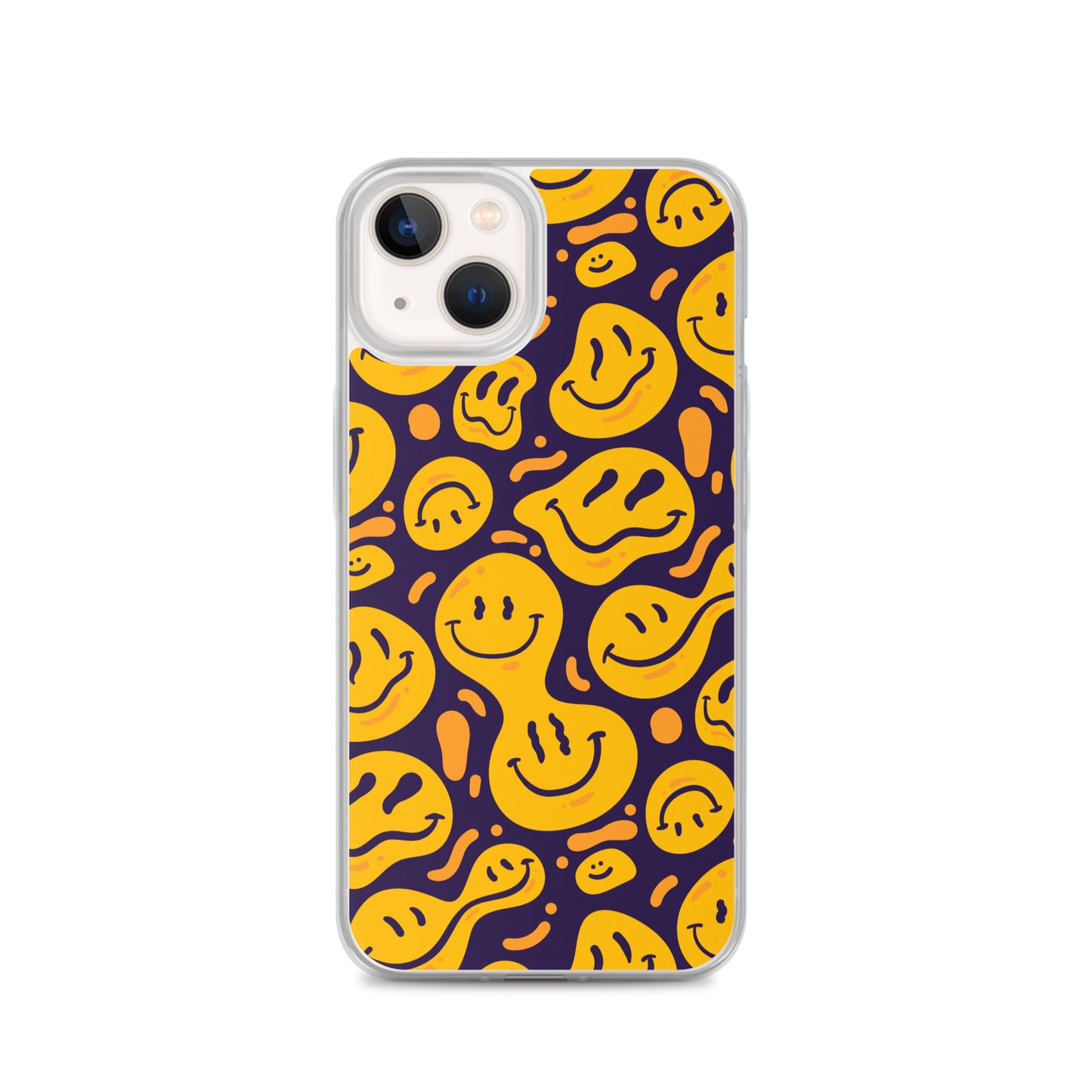 Distorted Smile Emoticon Pattern Clear Case for iPhone®