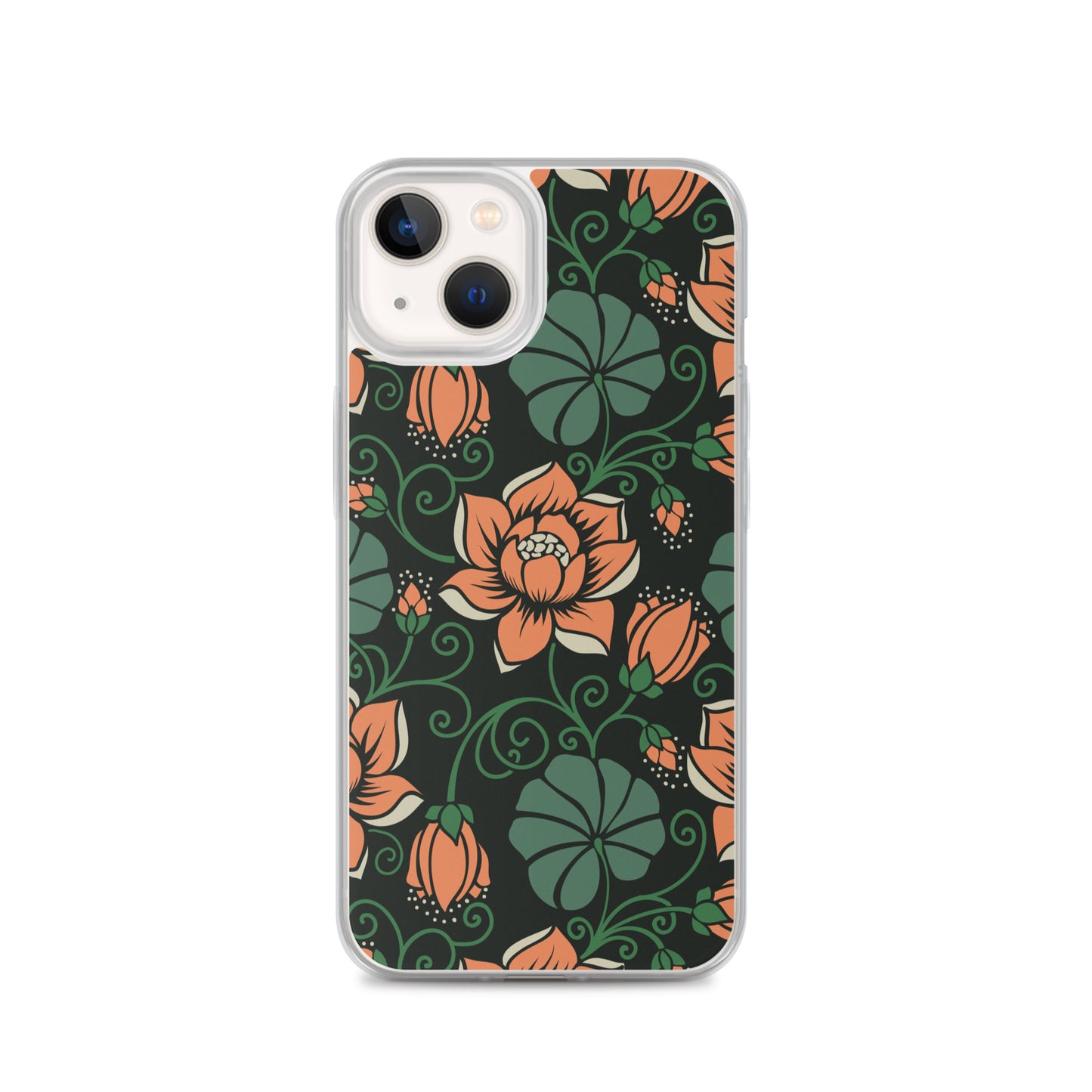Elegant Flower Seamless Pattern Clear Case for iPhone®
