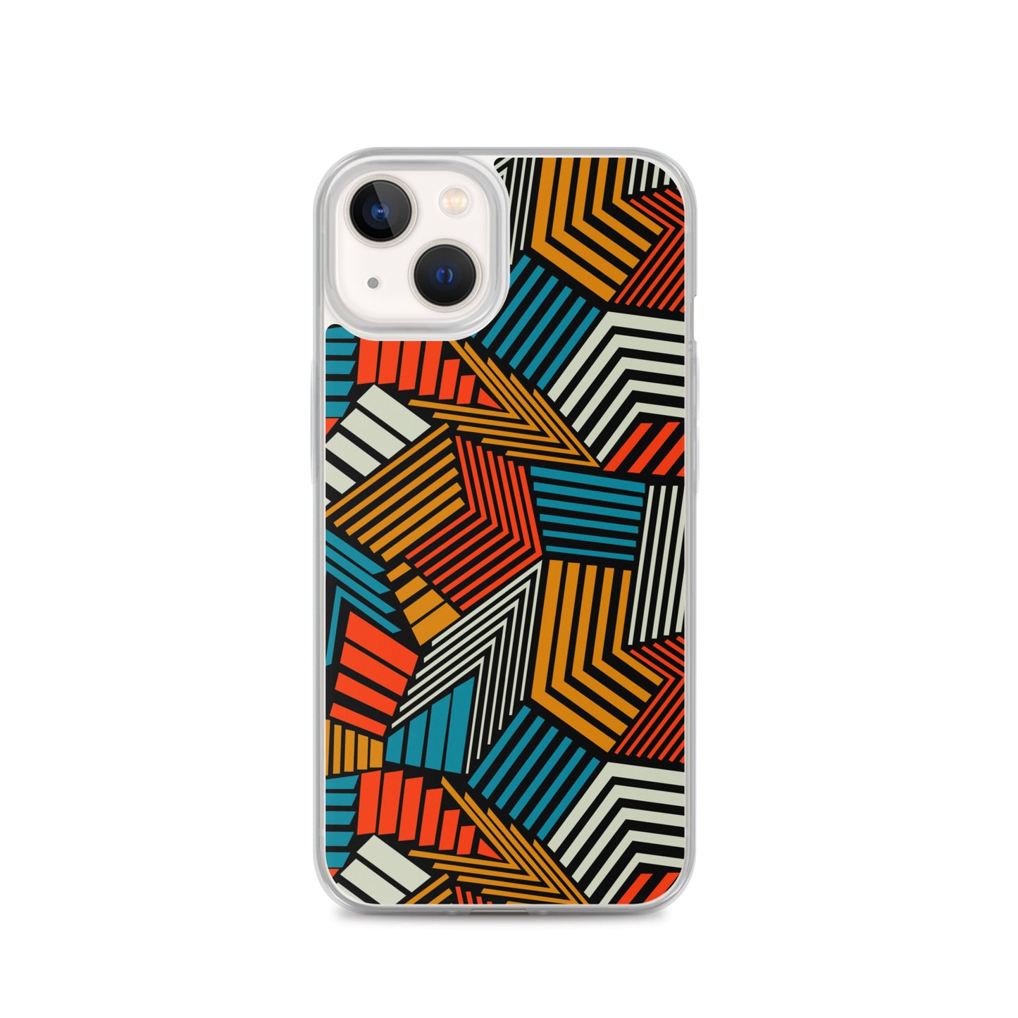 Seamless Abstract Pattern Depicting Colored Lines Clear Case for iPhone®