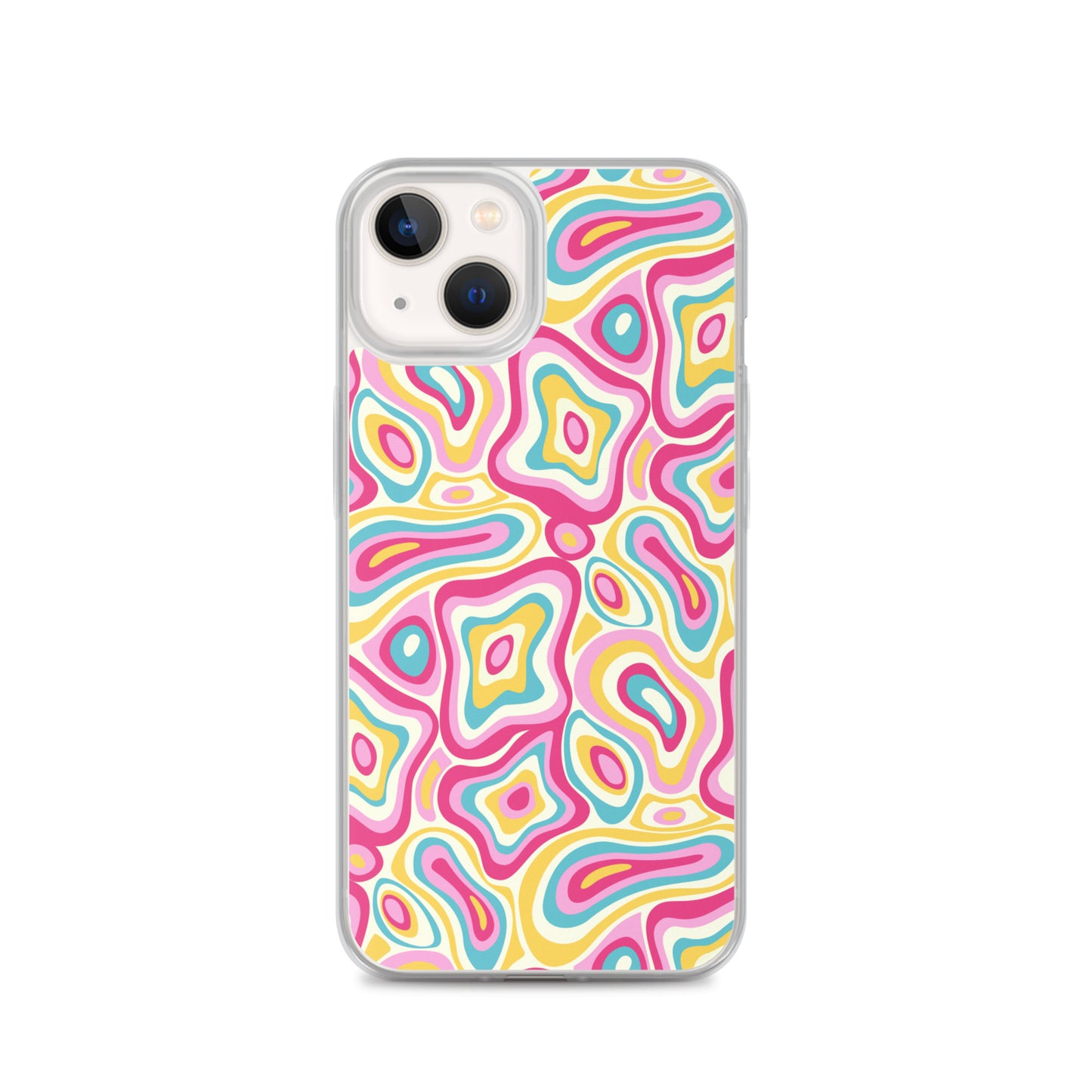 Colorful Groovy Psychedelic Pattern Clear Case for iPhone®