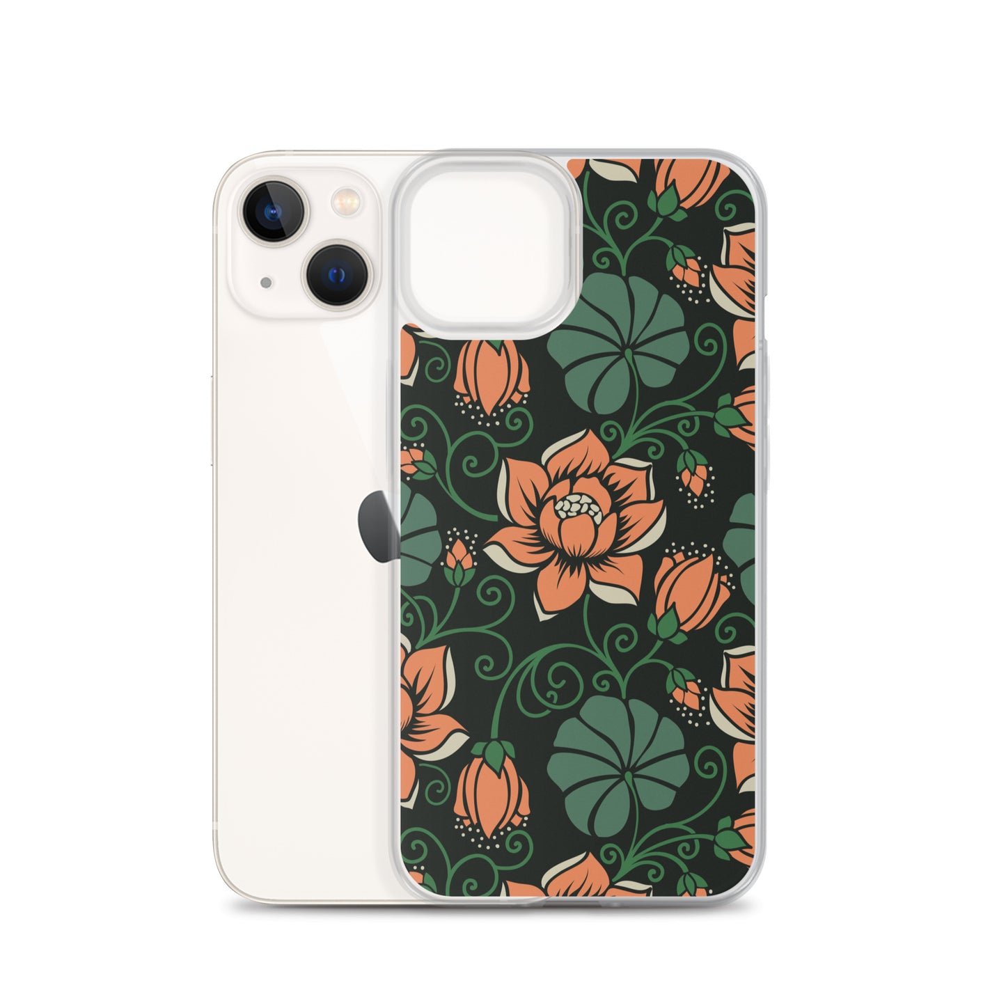 Elegant Flower Seamless Pattern Clear Case for iPhone®