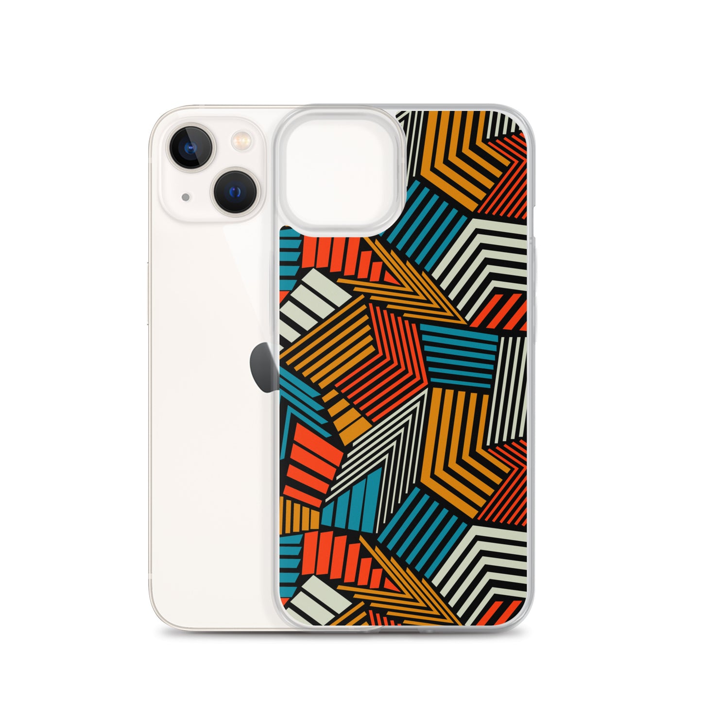 Seamless Abstract Pattern Depicting Colored Lines Clear Case for iPhone®