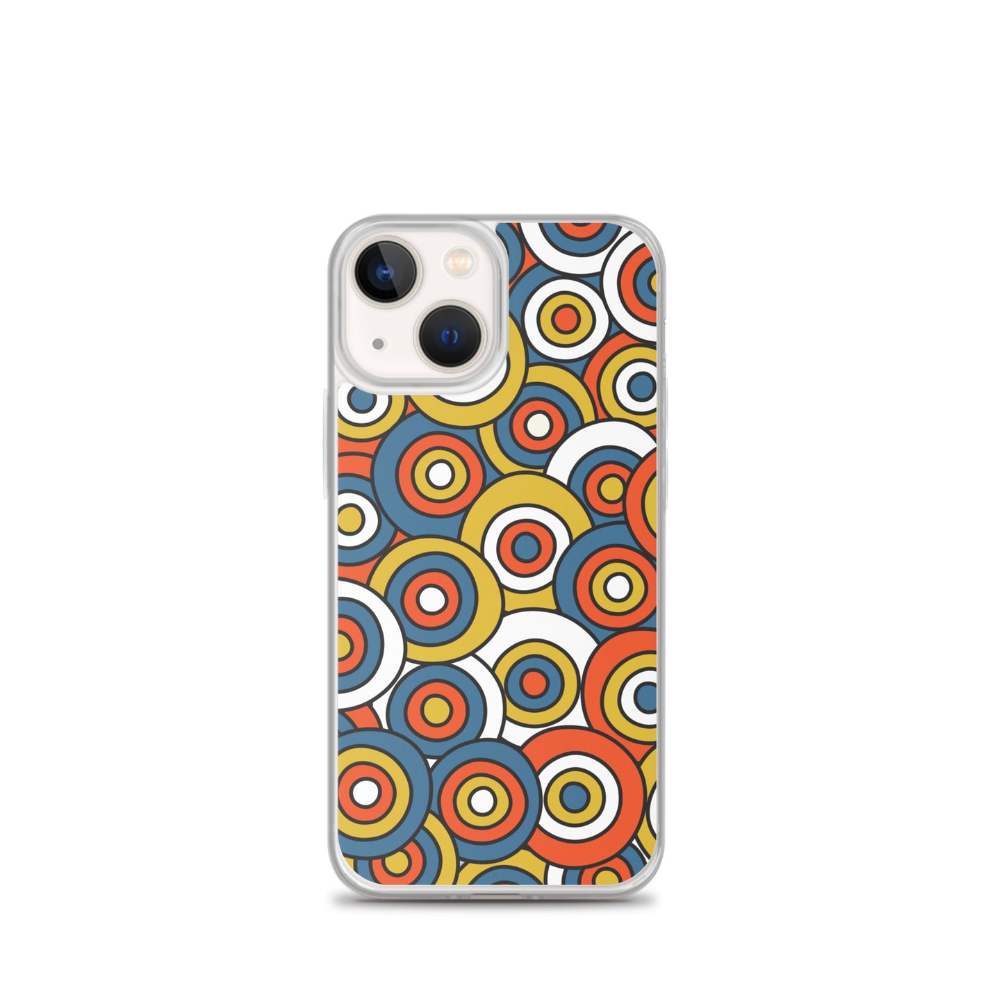 Retro Colored Circles Pattern Clear Case for iPhone®