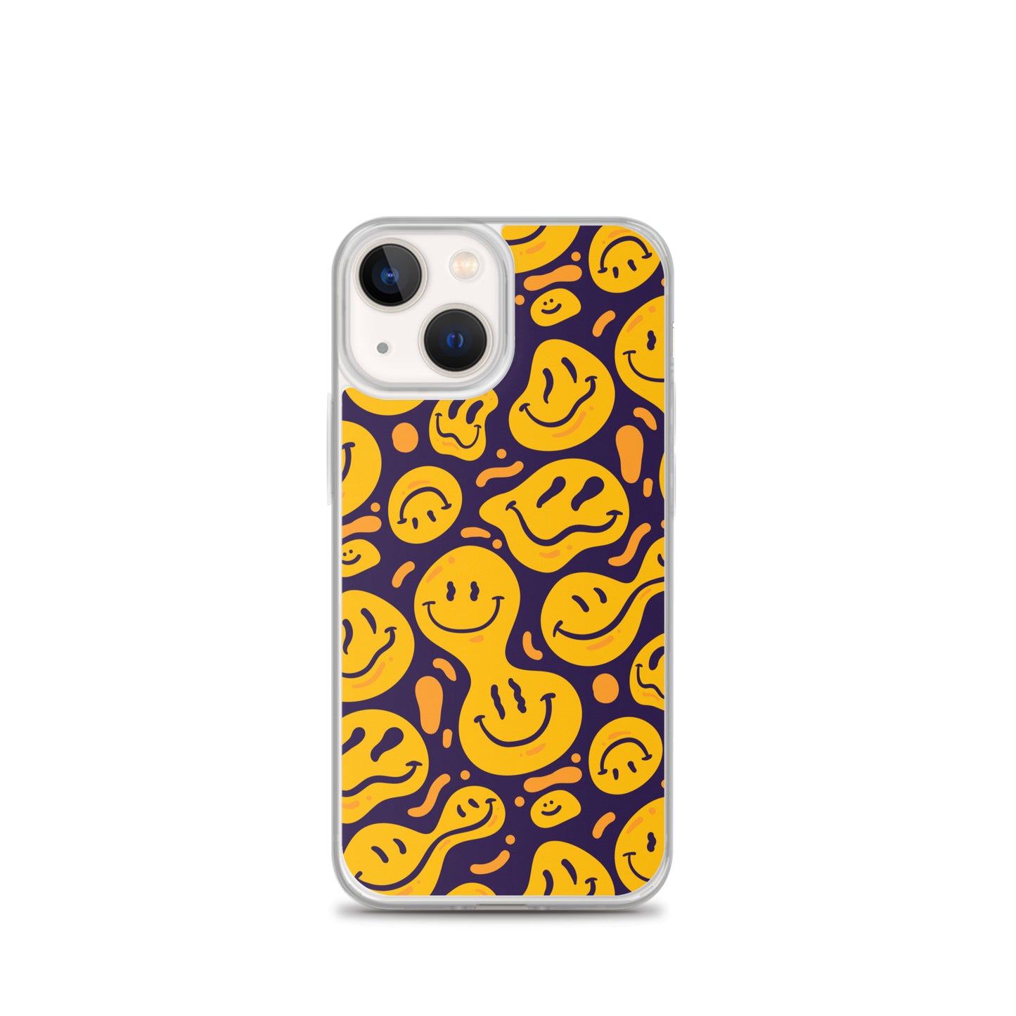 Distorted Smile Emoticon Pattern Clear Case for iPhone®