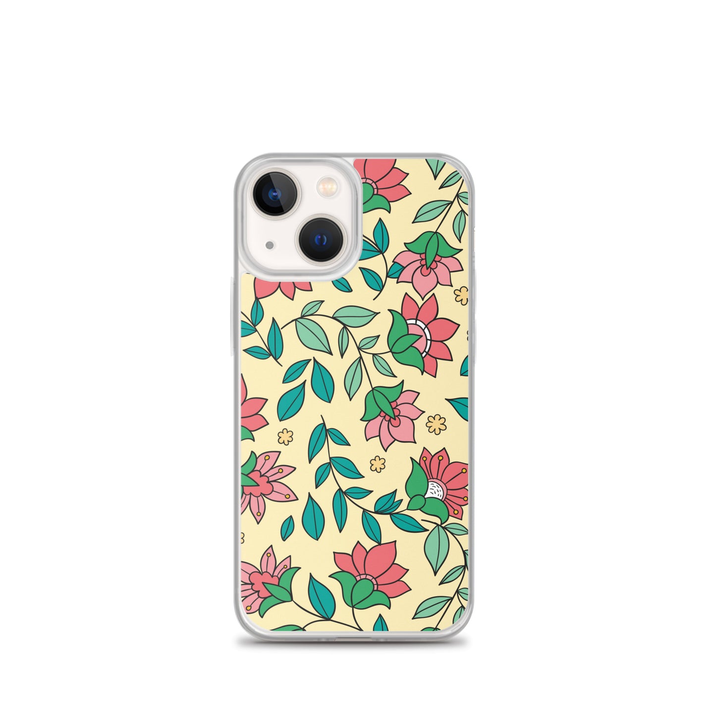 Elegant Flower And Leaves Decorative Pattern Clear Case for iPhone®