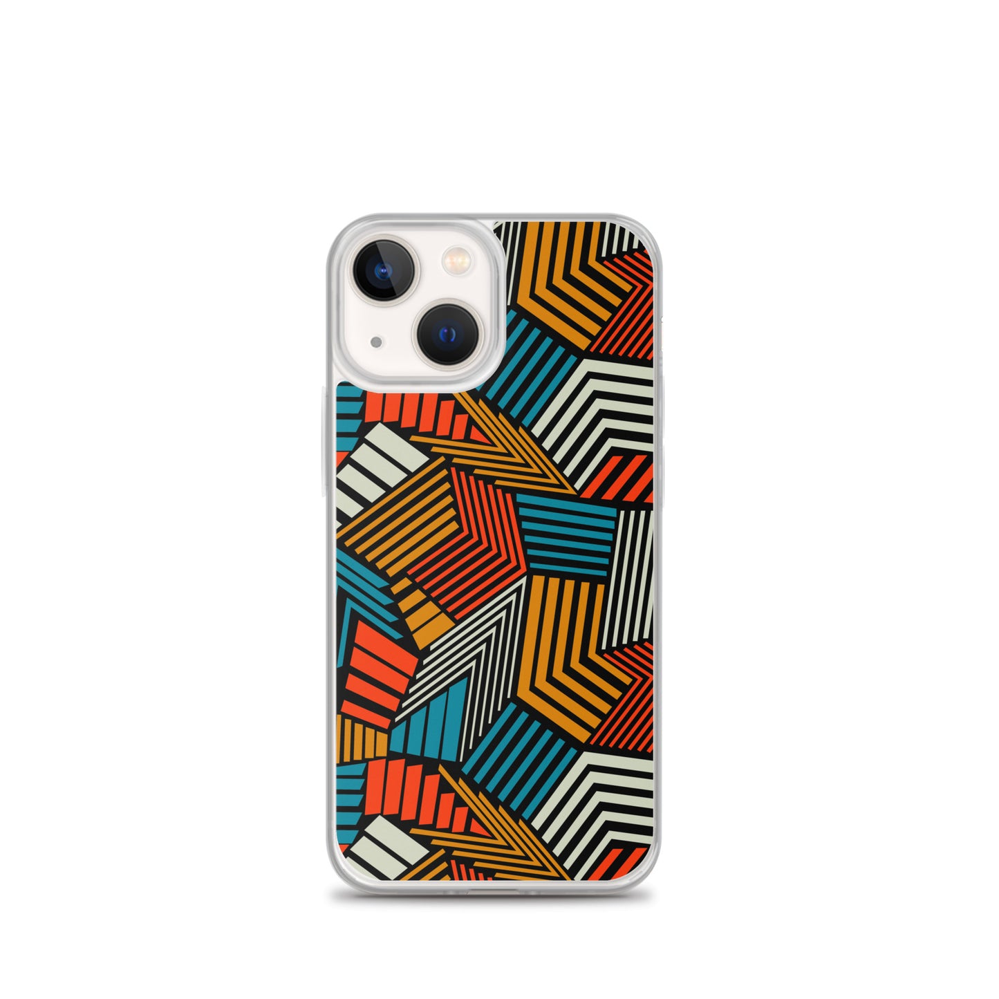 Seamless Abstract Pattern Depicting Colored Lines Clear Case for iPhone®