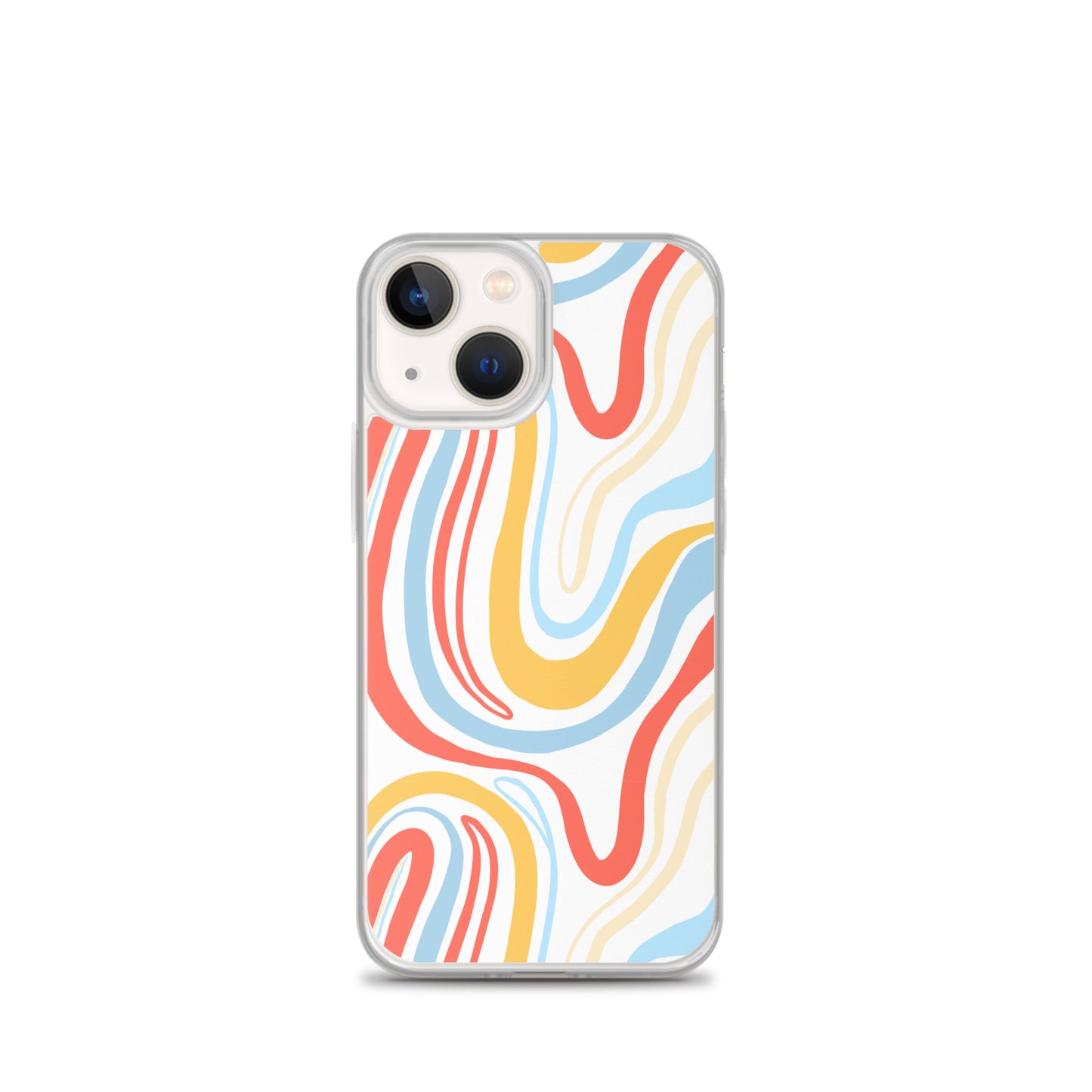 Colorful Wavy Pattern Clear Case for iPhone®