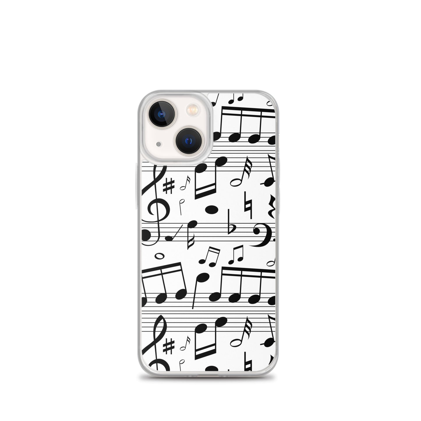 Seamless Music Notes Scales Clear Case for iPhone®