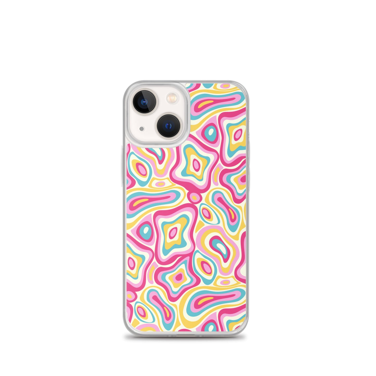 Colorful Groovy Psychedelic Pattern Clear Case for iPhone®