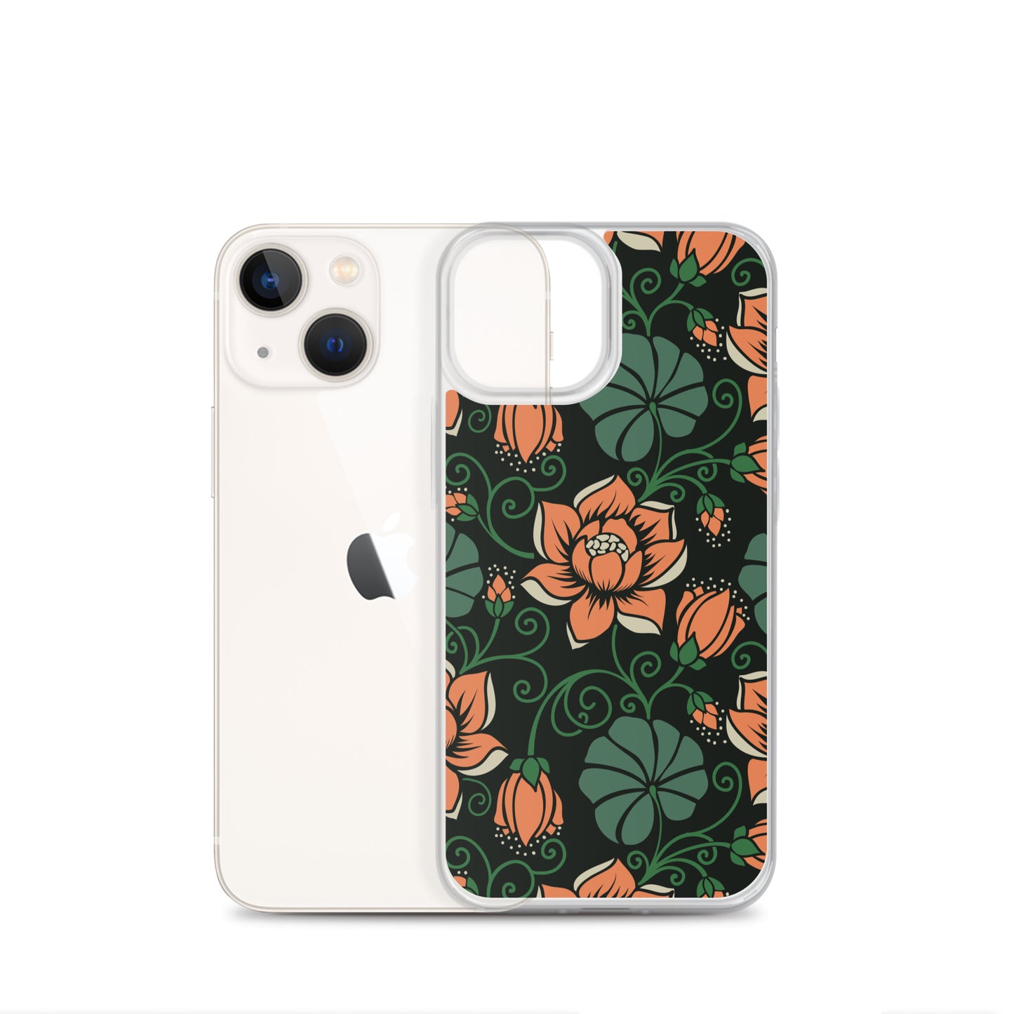 Elegant Flower Seamless Pattern Clear Case for iPhone®