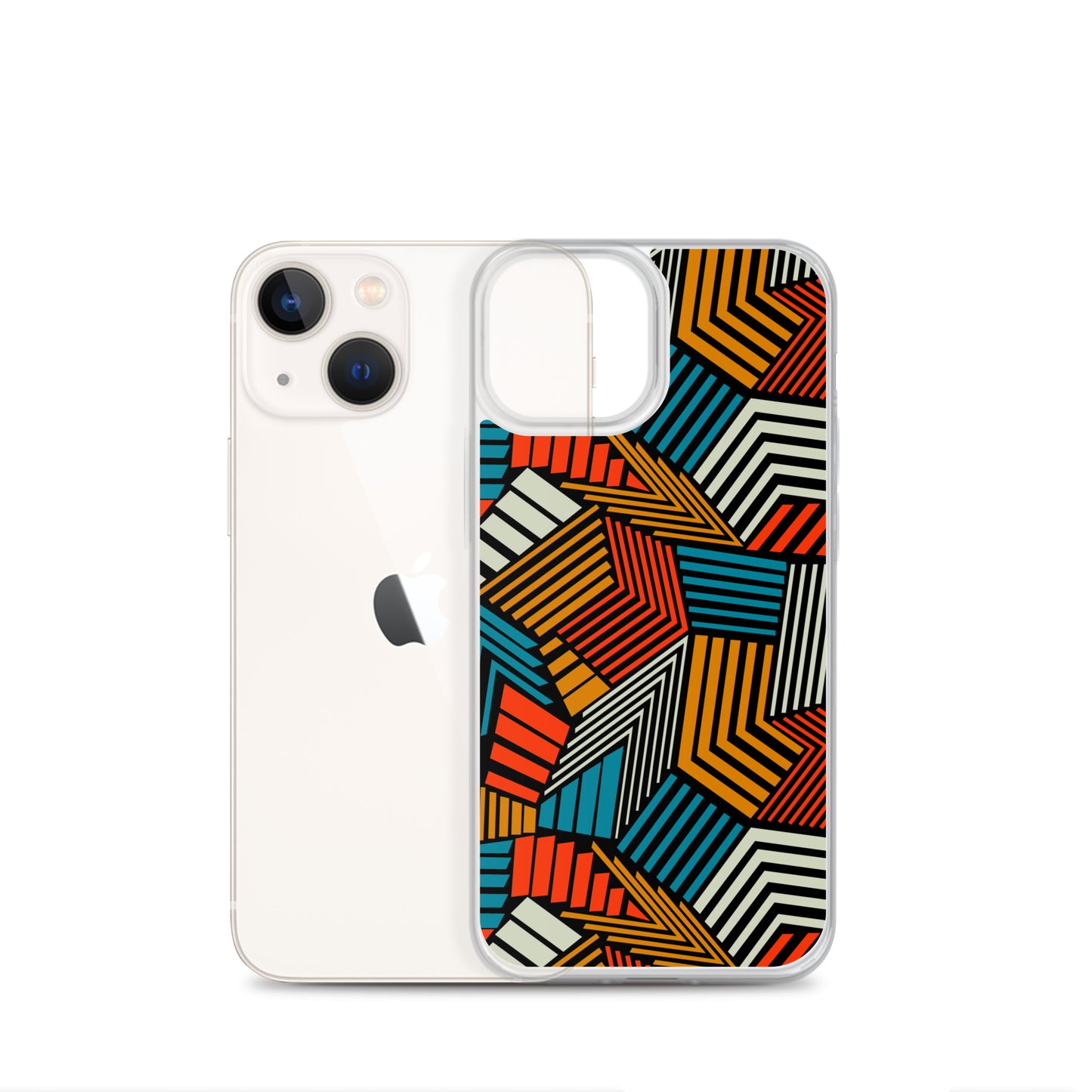 Seamless Abstract Pattern Depicting Colored Lines Clear Case for iPhone®