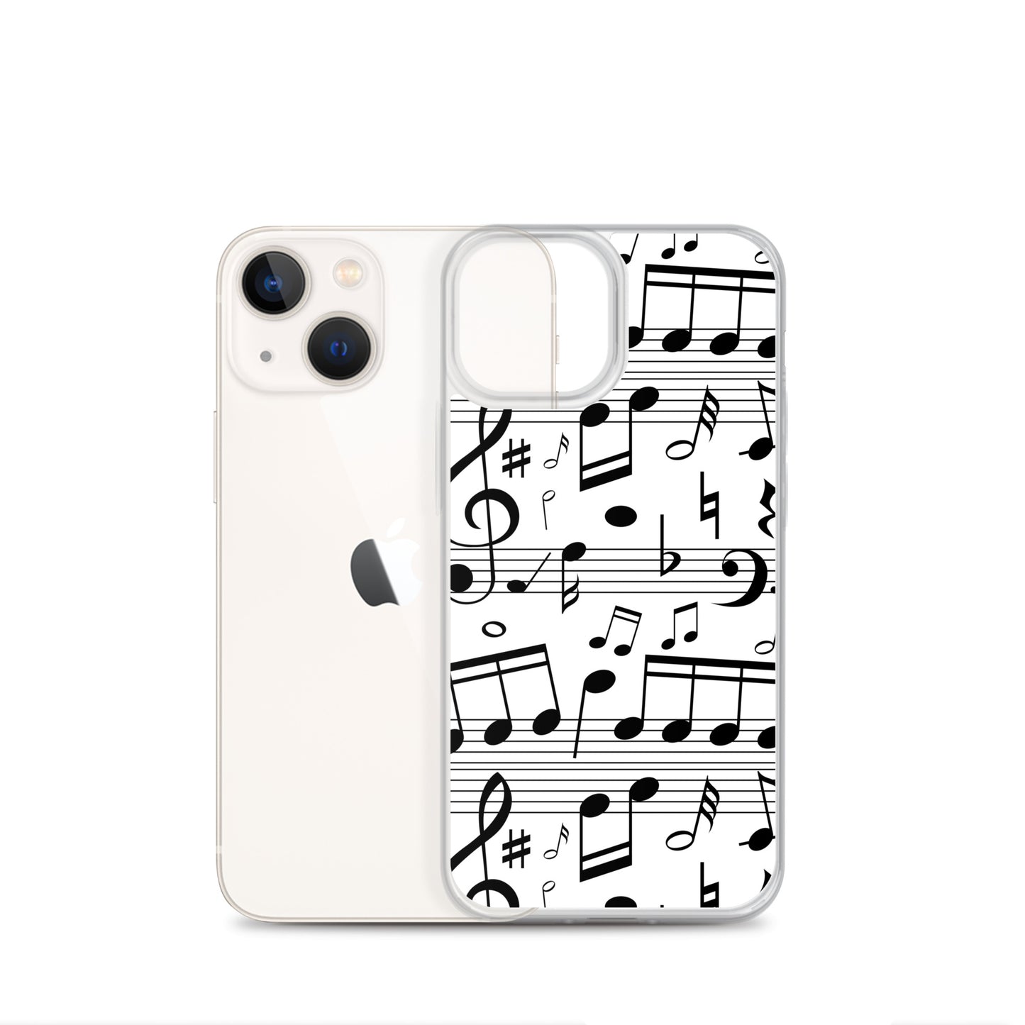Seamless Music Notes Scales Clear Case for iPhone®