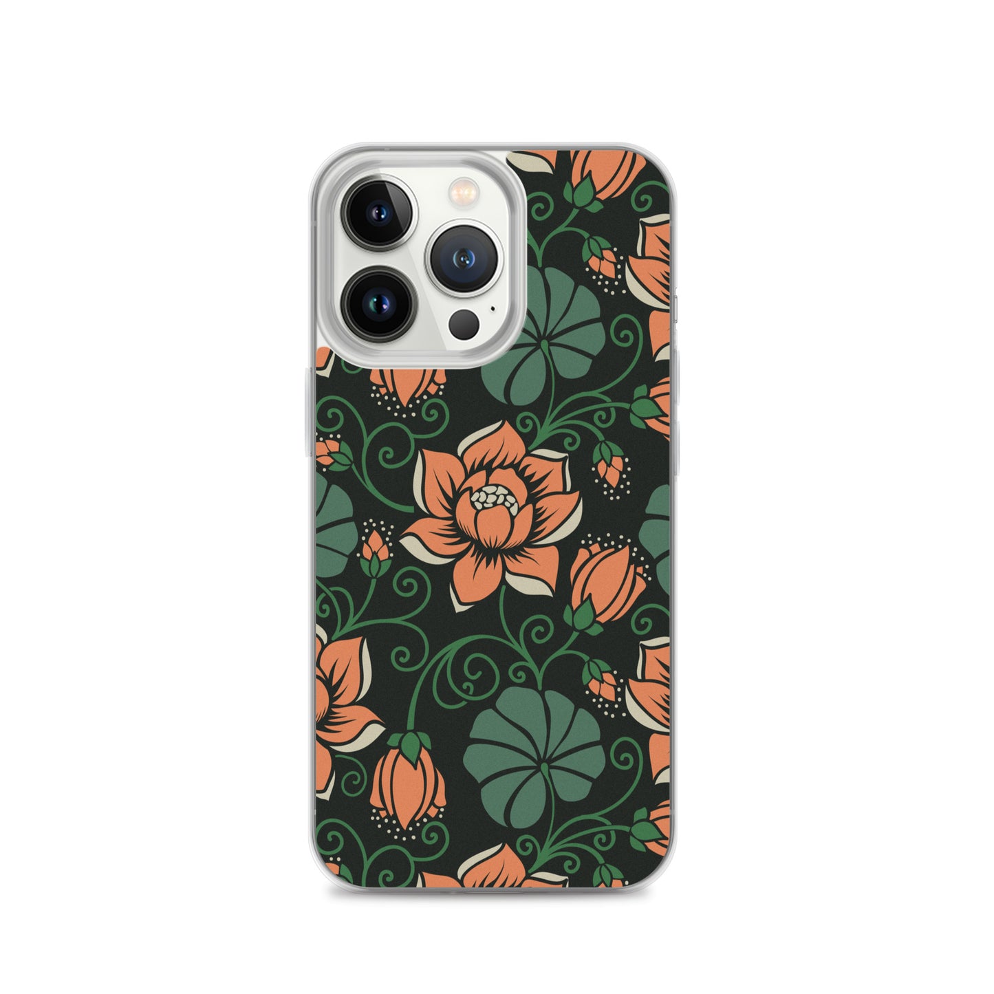 Elegant Flower Seamless Pattern Clear Case for iPhone®