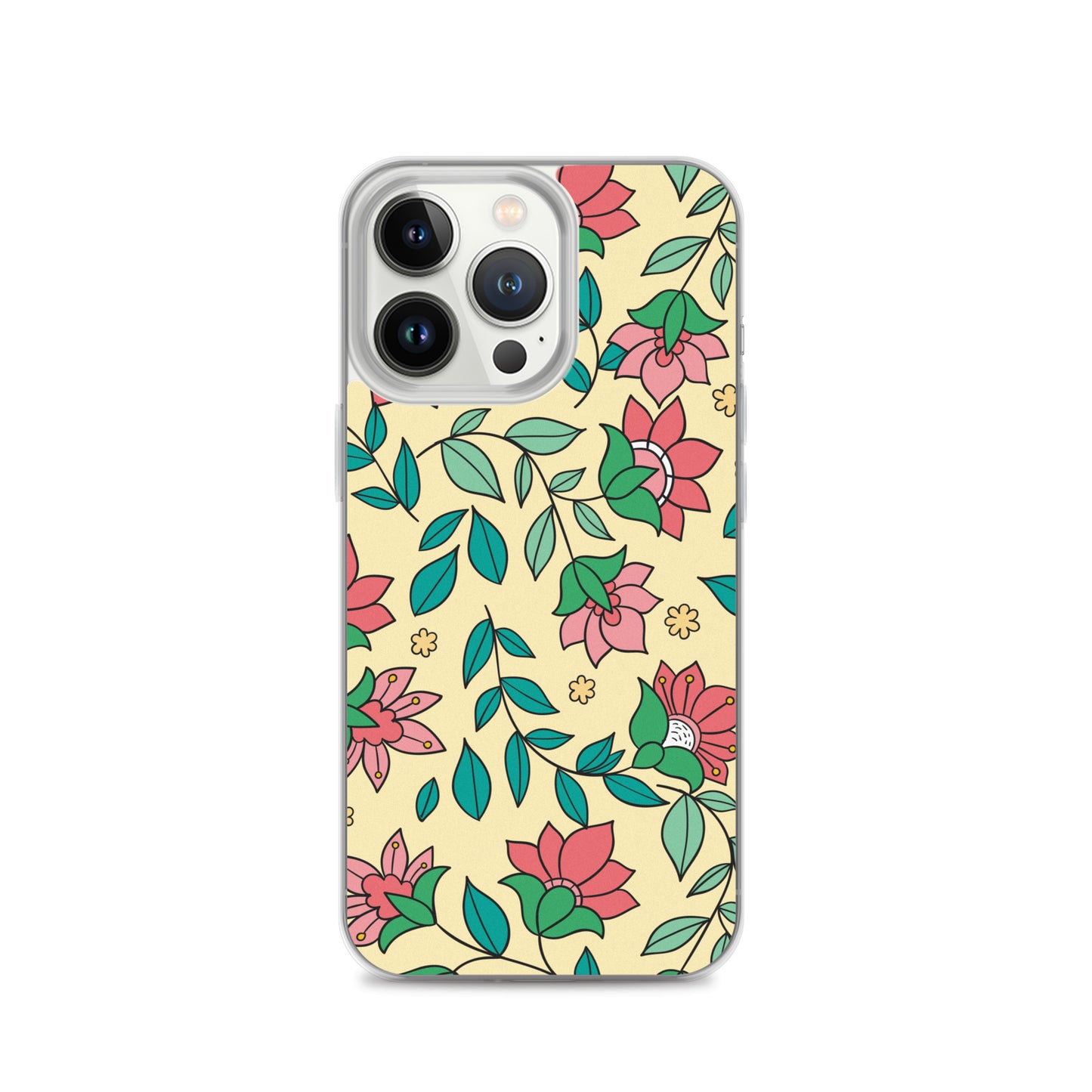Elegant Flower And Leaves Decorative Pattern Clear Case for iPhone®