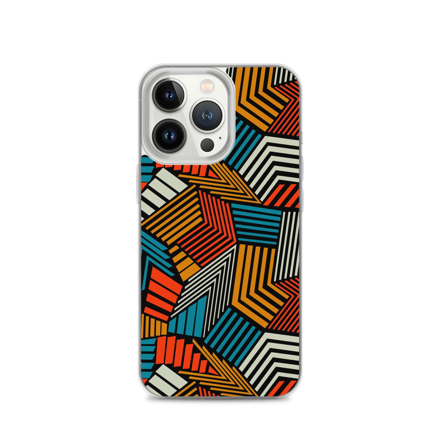 Seamless Abstract Pattern Depicting Colored Lines Clear Case for iPhone®