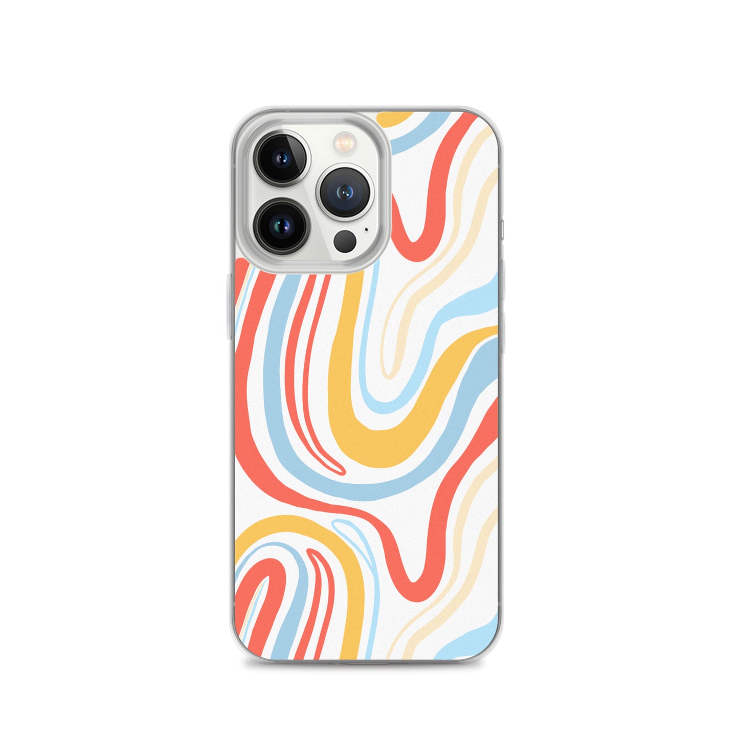 Colorful Wavy Pattern Clear Case for iPhone®