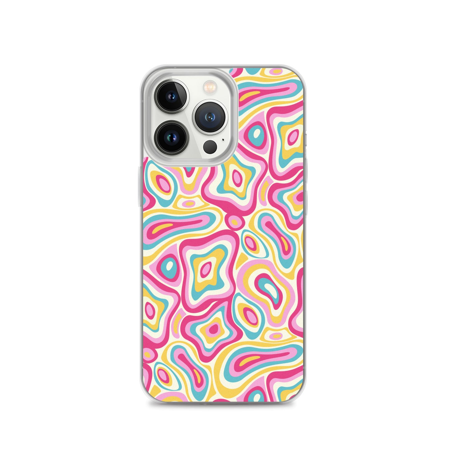 Colorful Groovy Psychedelic Pattern Clear Case for iPhone®
