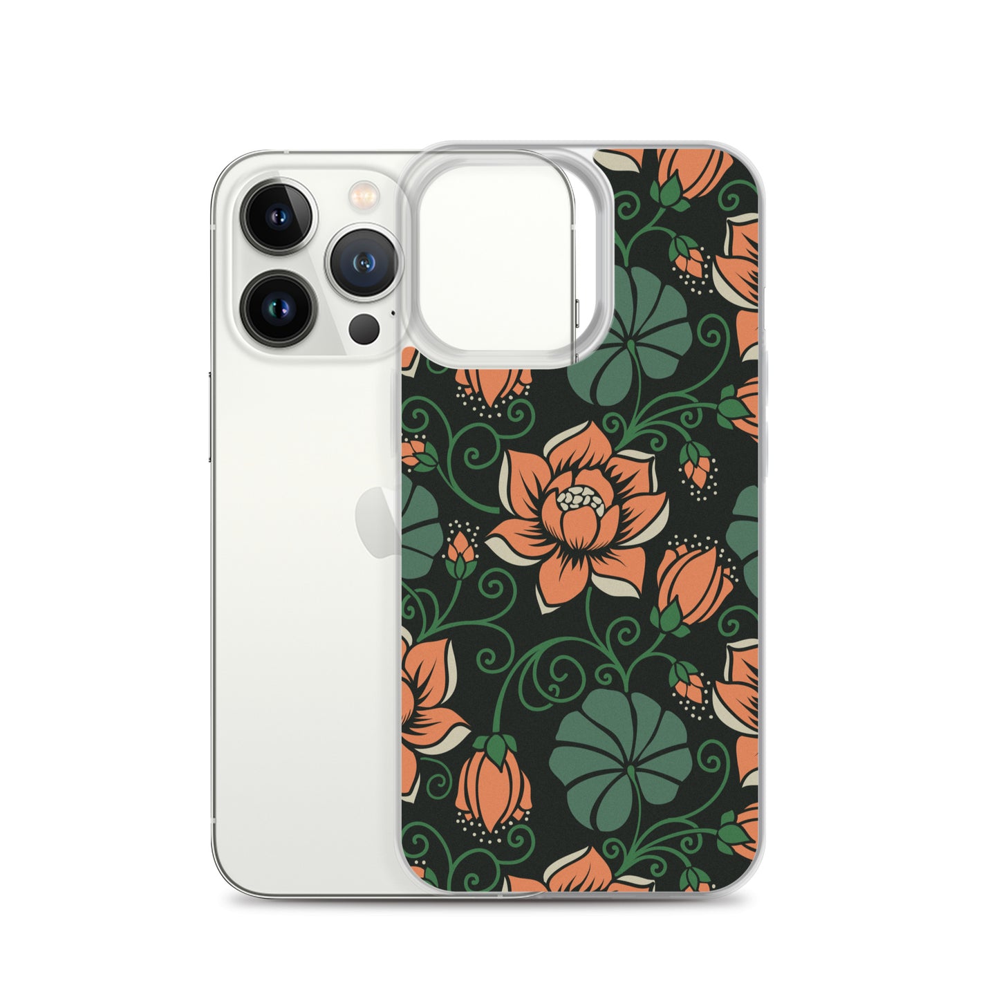 Elegant Flower Seamless Pattern Clear Case for iPhone®