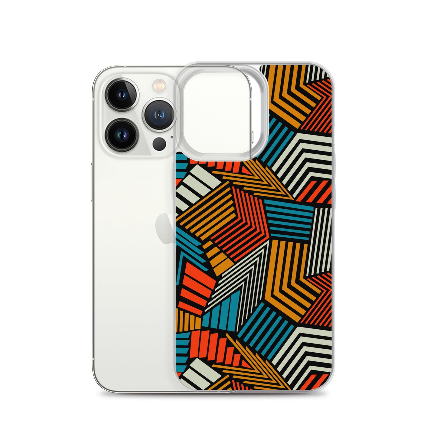 Seamless Abstract Pattern Depicting Colored Lines Clear Case for iPhone®