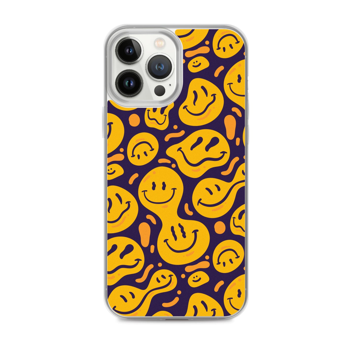 Distorted Smile Emoticon Pattern Clear Case for iPhone®