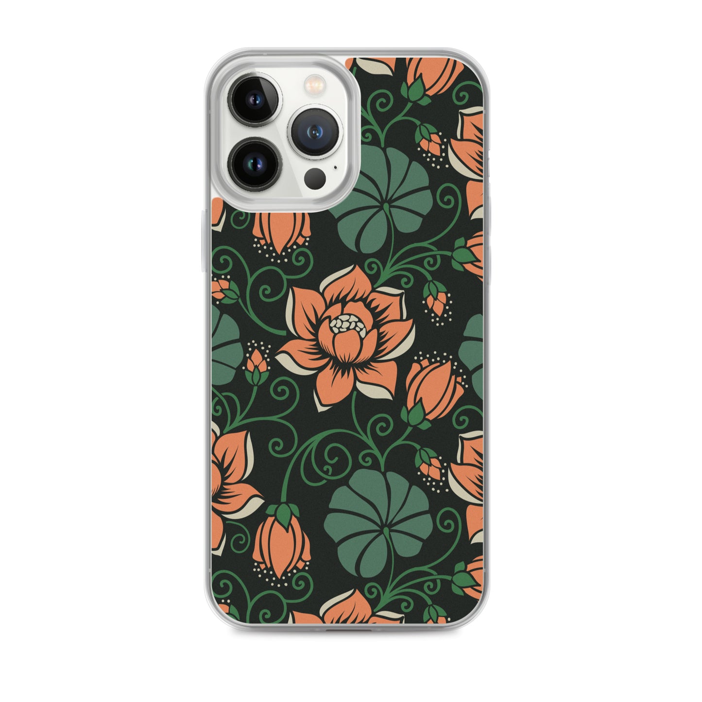 Elegant Flower Seamless Pattern Clear Case for iPhone®